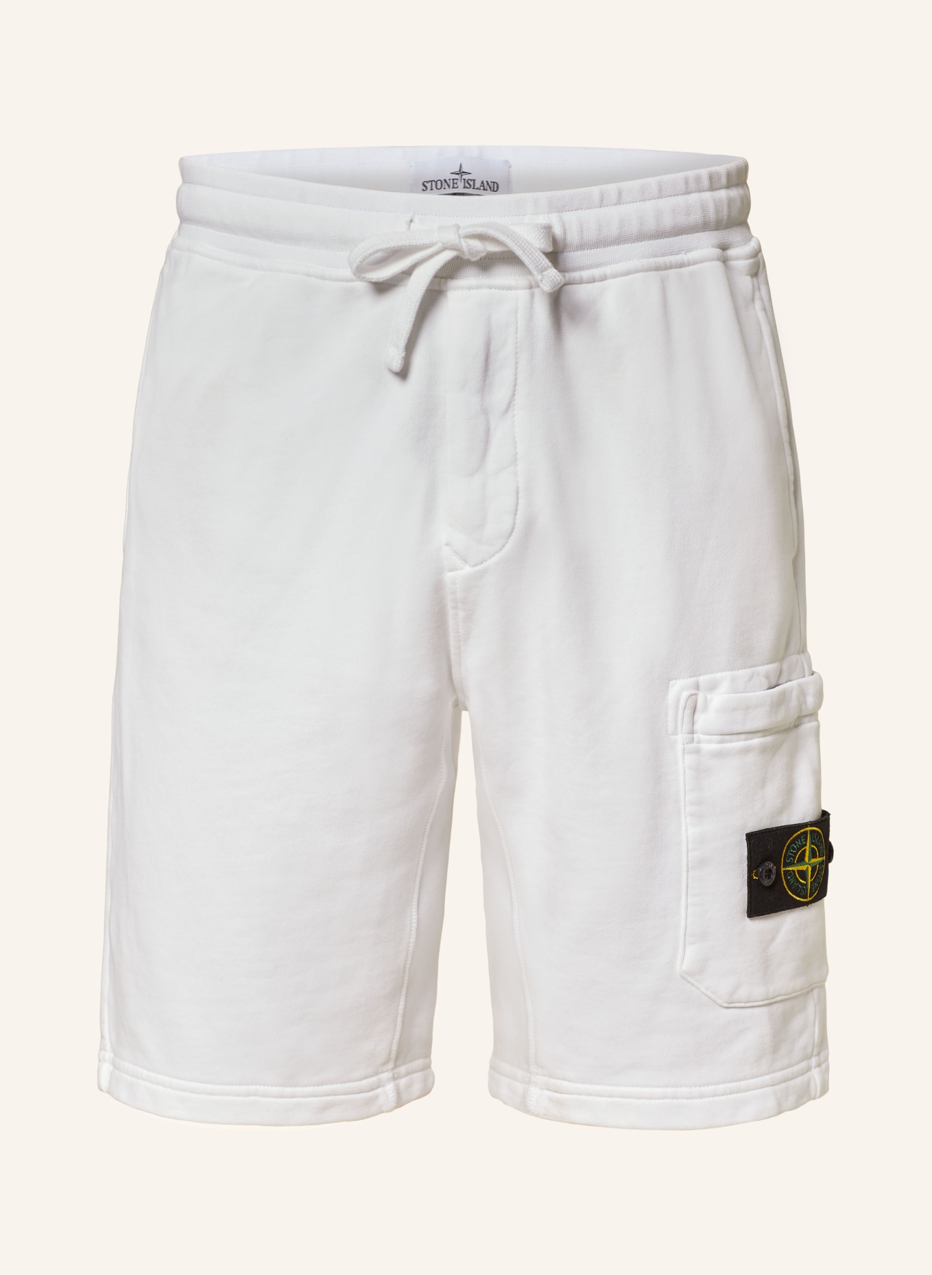 STONE ISLAND Sweat shorts, Color: WHITE (Image 1)