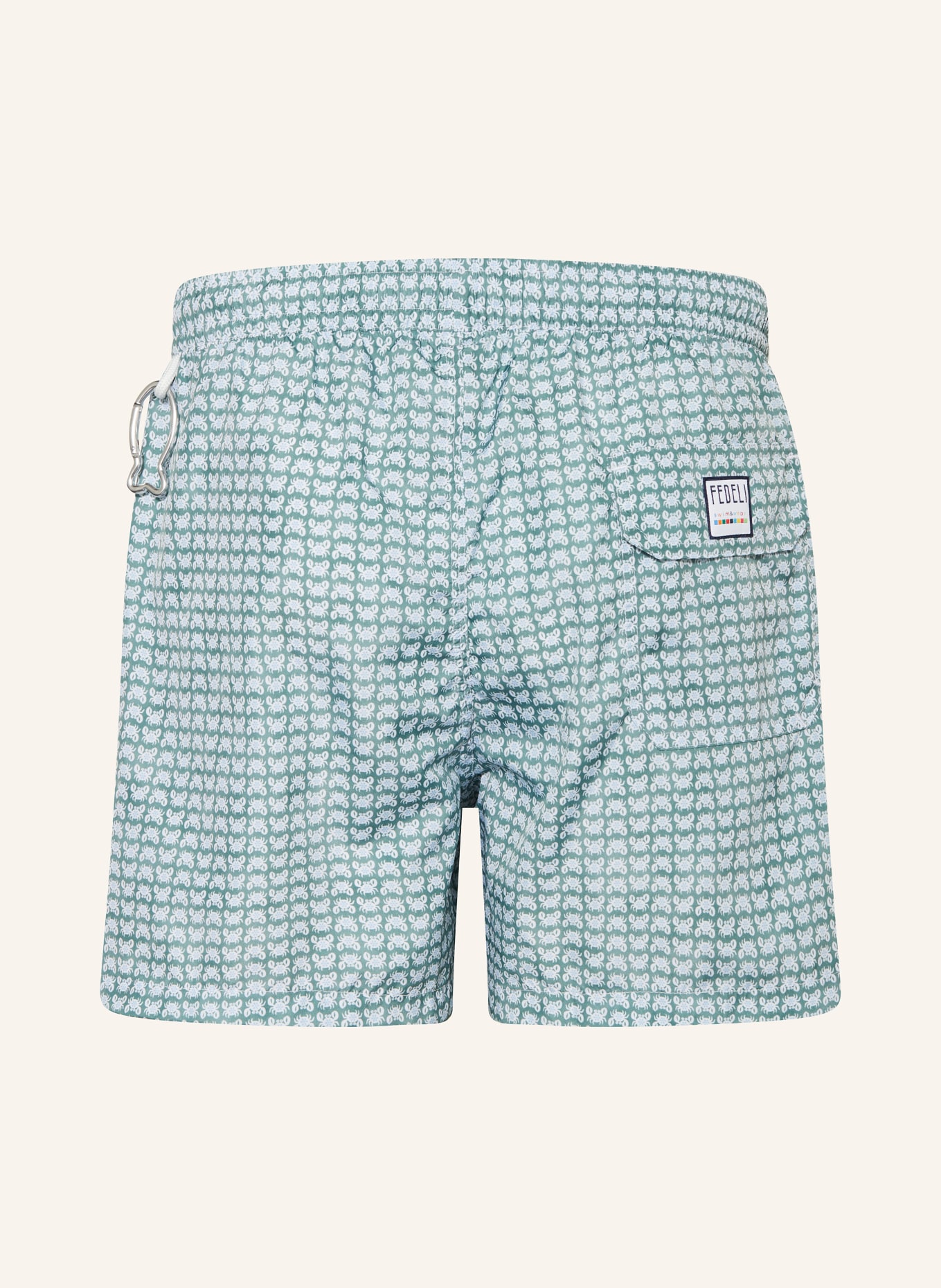 FEDELI Swim shorts, Color: OLIVE/ WHITE (Image 2)
