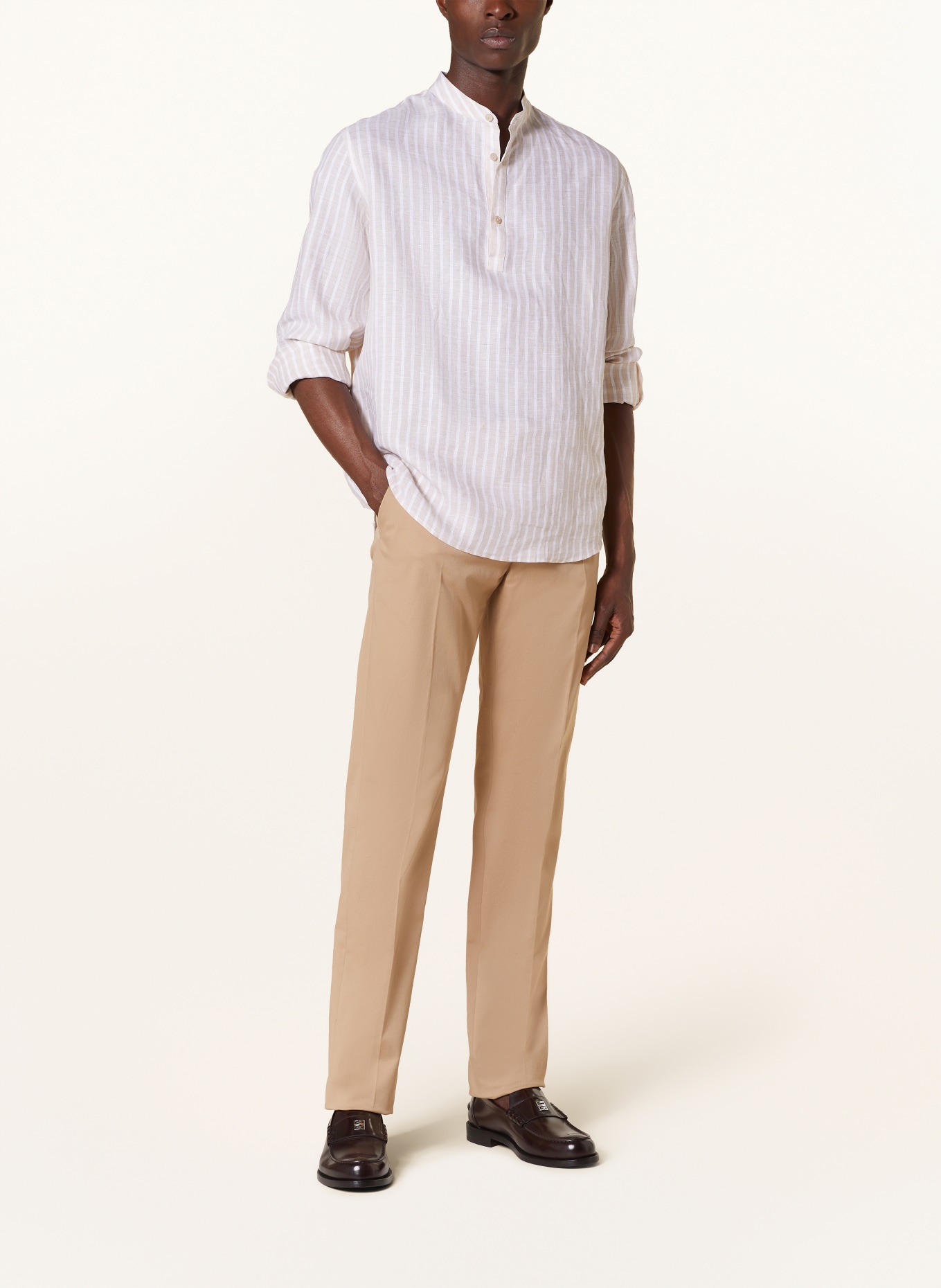AGNONA Linen shirt comfort fit, Color: BEIGE/ ECRU (Image 2)