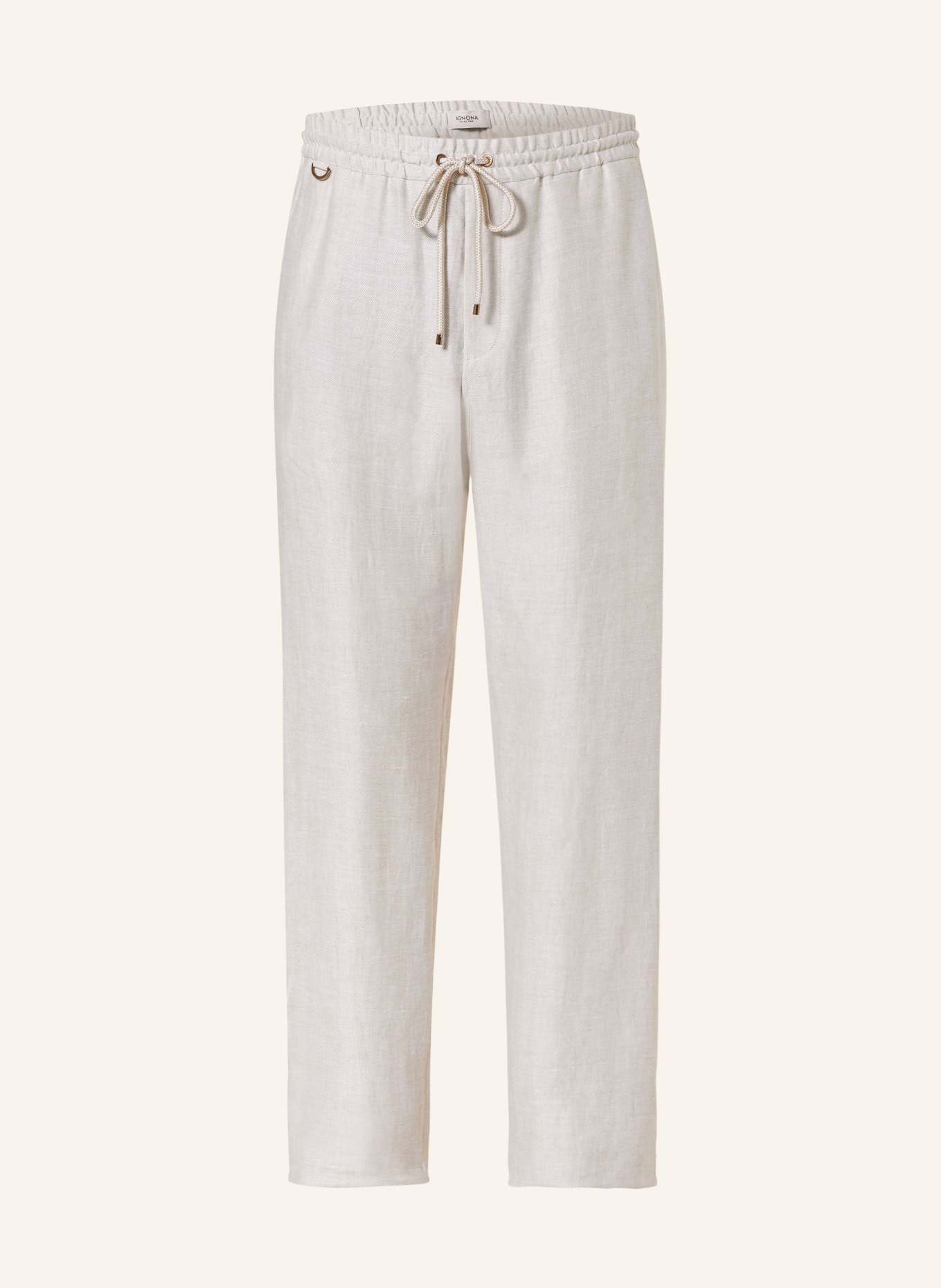 AGNONA Linen pants in jogger style slim fit, Color: BEIGE (Image 1)