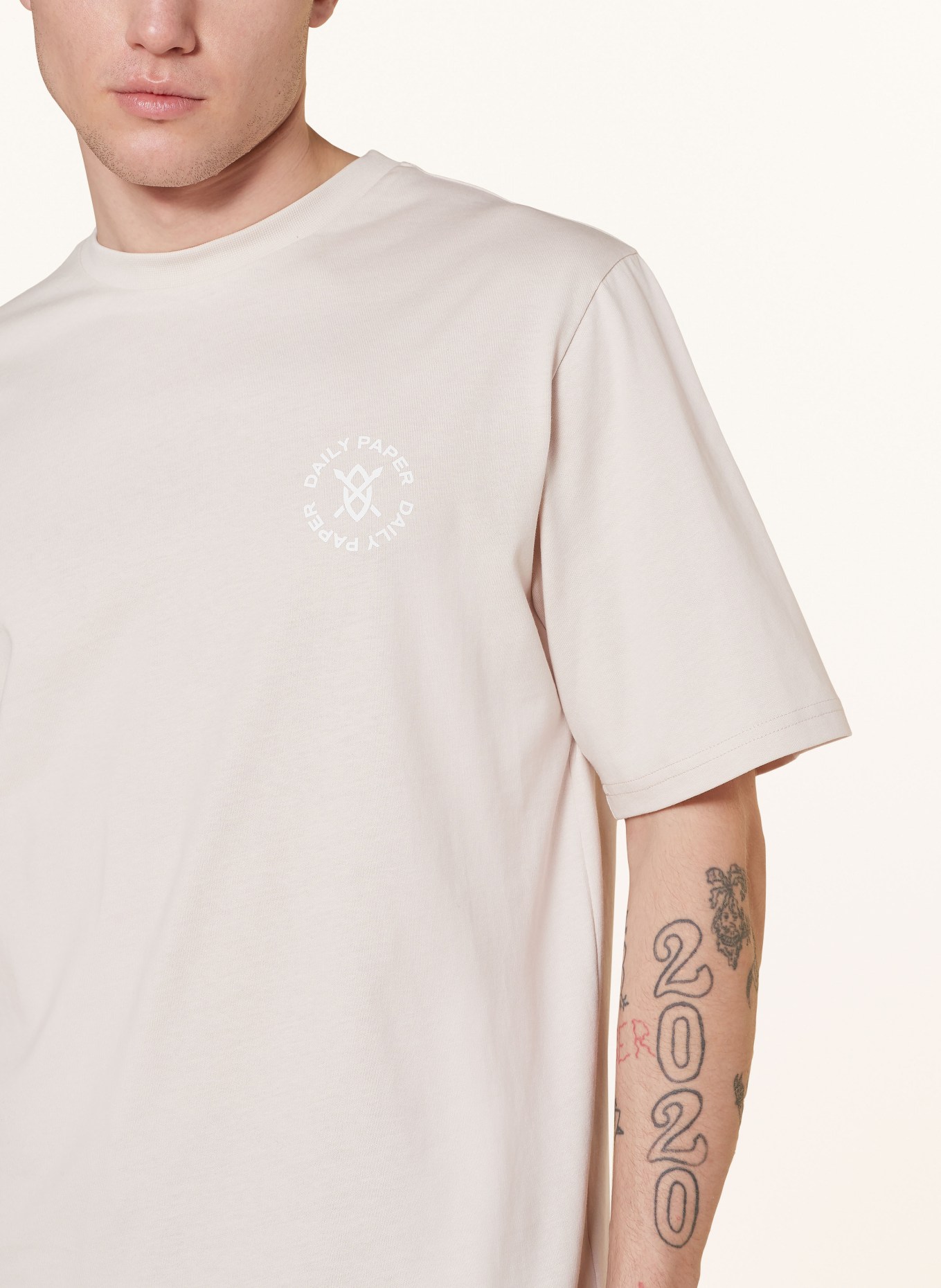 DAILY PAPER T-shirt CIRCLE, Kolor: KREMOWY (Obrazek 4)