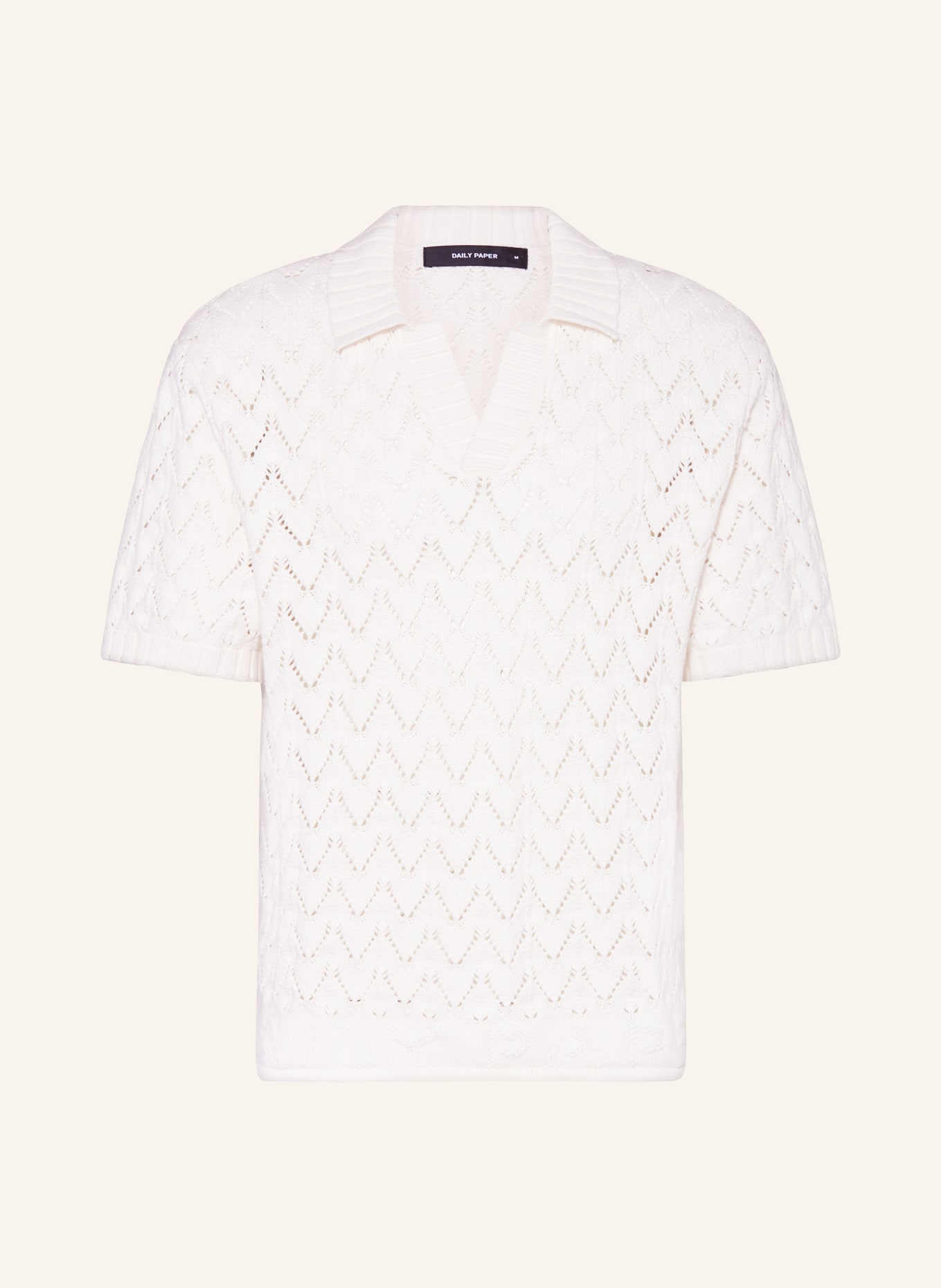 DAILY PAPER Knitted polo shirt YINKA, Color: WHITE (Image 1)
