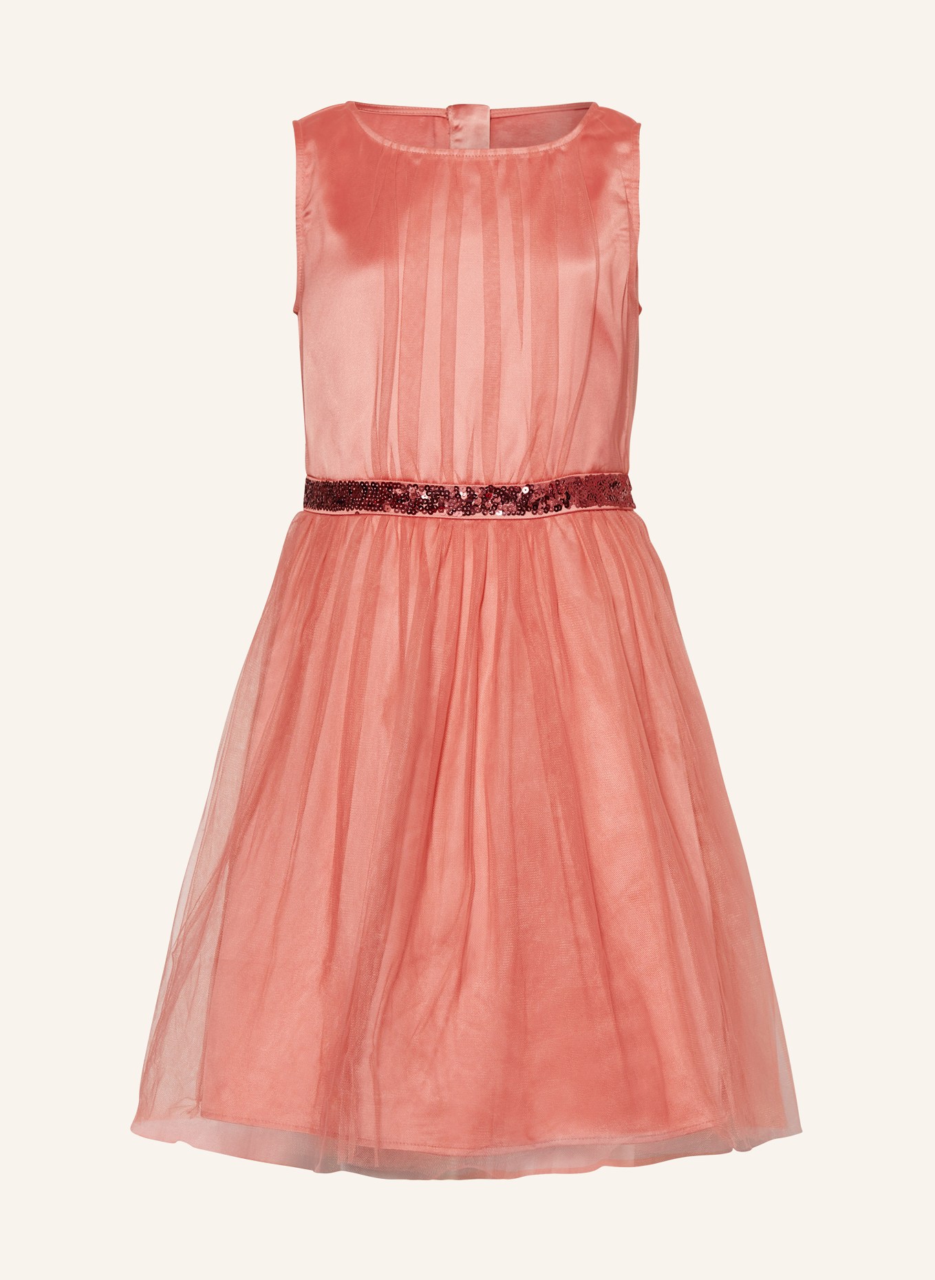 s.Oliver RED Sukienka tiulowa z cekinami, Kolor: POMARAŃCZOWY (Obrazek 1)