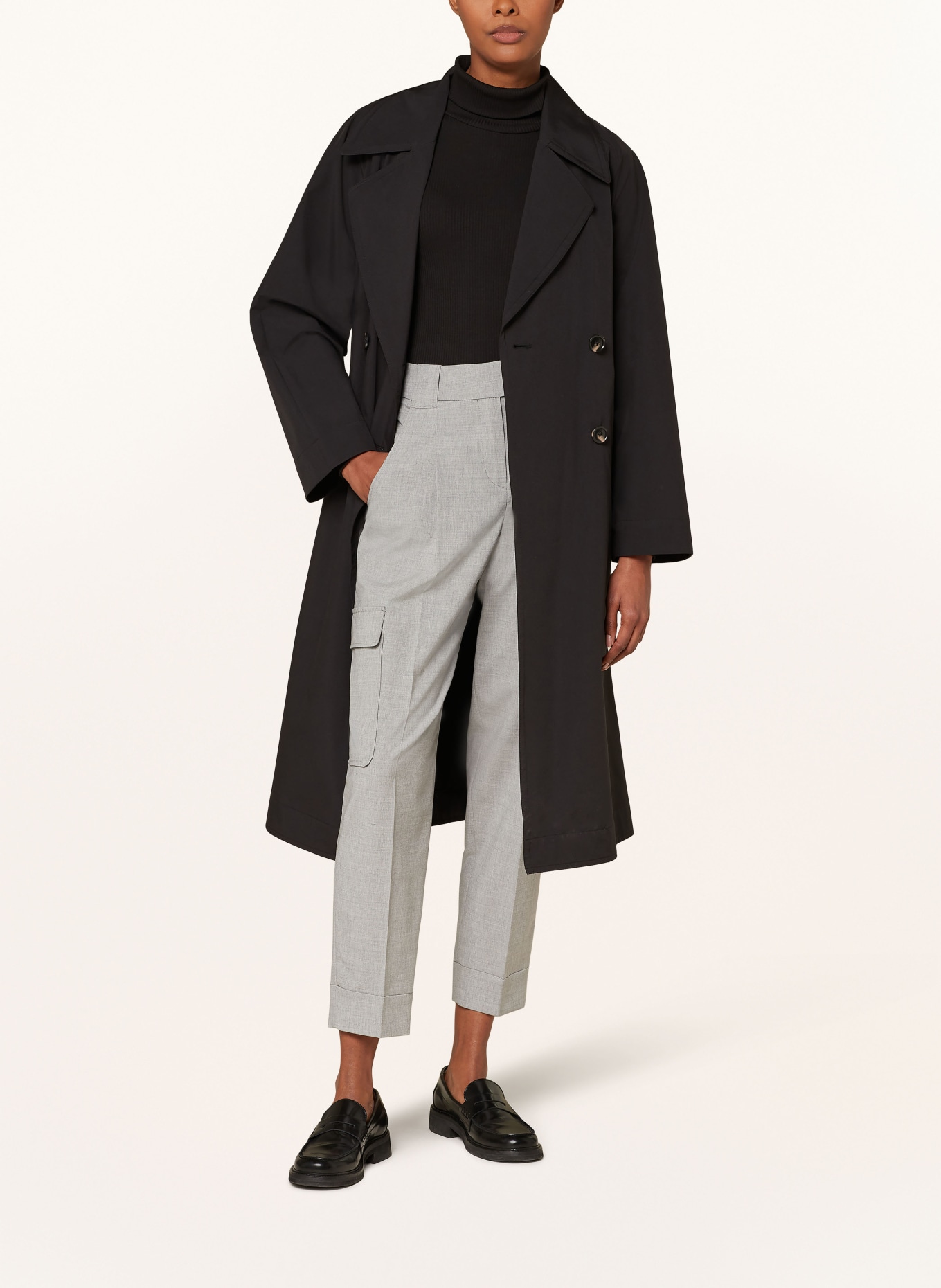 White Label Trench coat, Color: BLACK (Image 2)