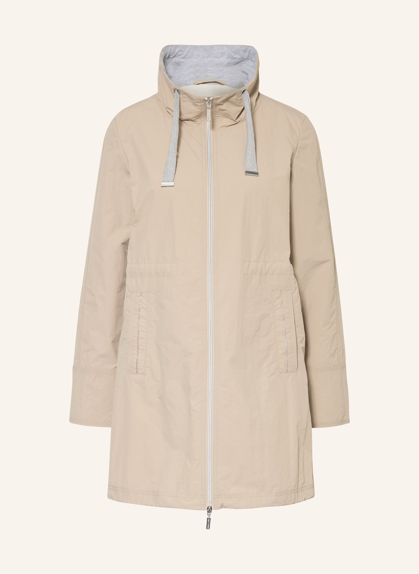 White Label Parka with decorative gems, Color: TAUPE (Image 1)