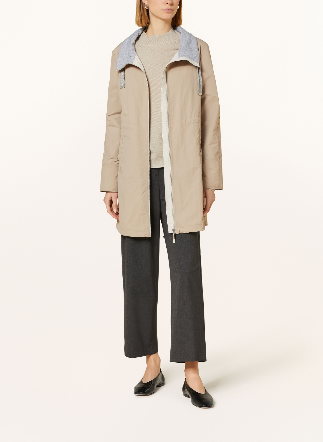 White Label Parka with decorative gems, Color: TAUPE (Image 2)
