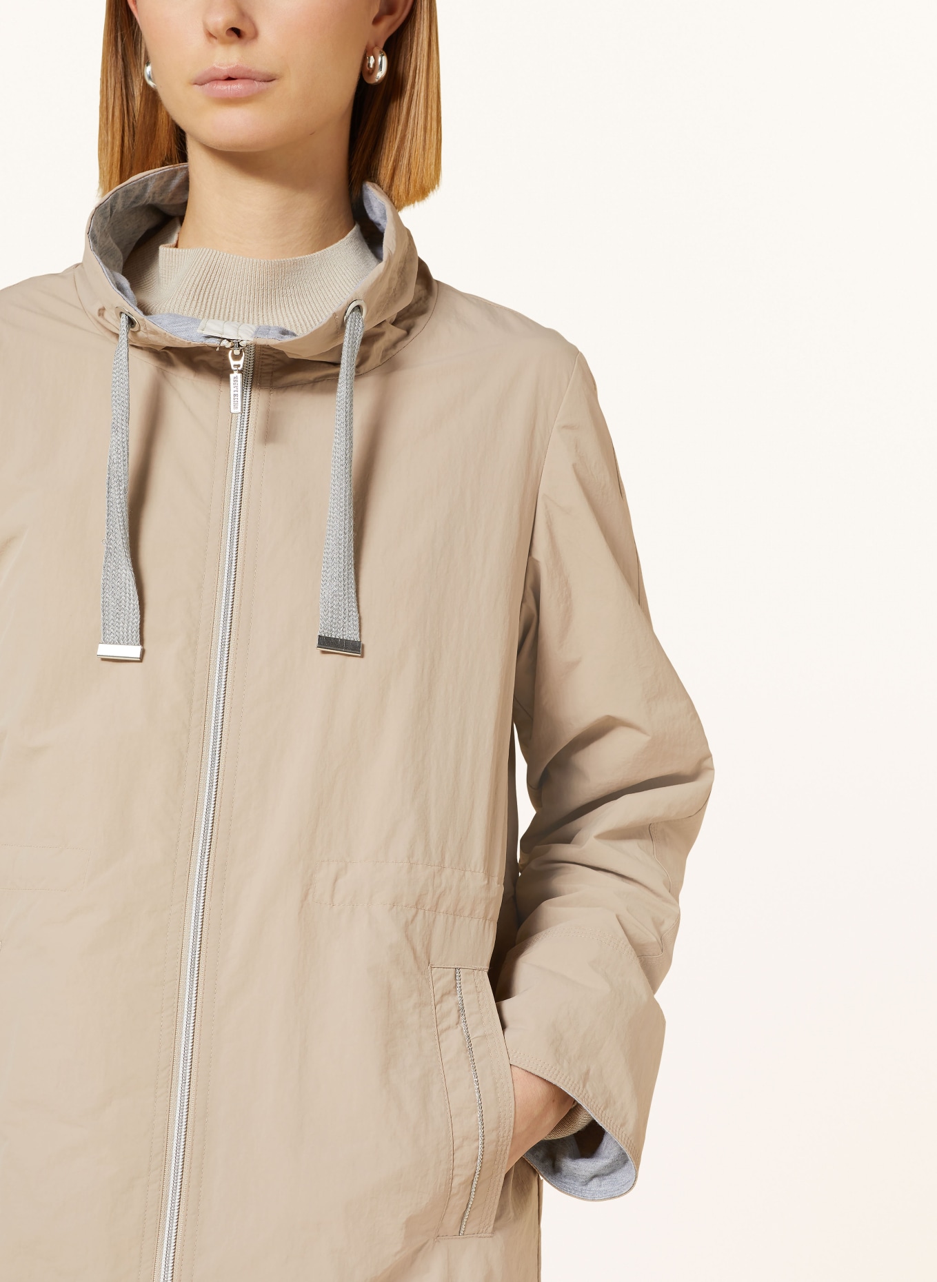 White Label Parka with decorative gems, Color: TAUPE (Image 4)