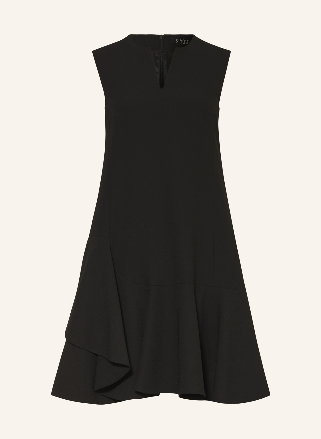 SLY 010 Sheath dress KALEA with frills, Color: BLACK (Image 1)