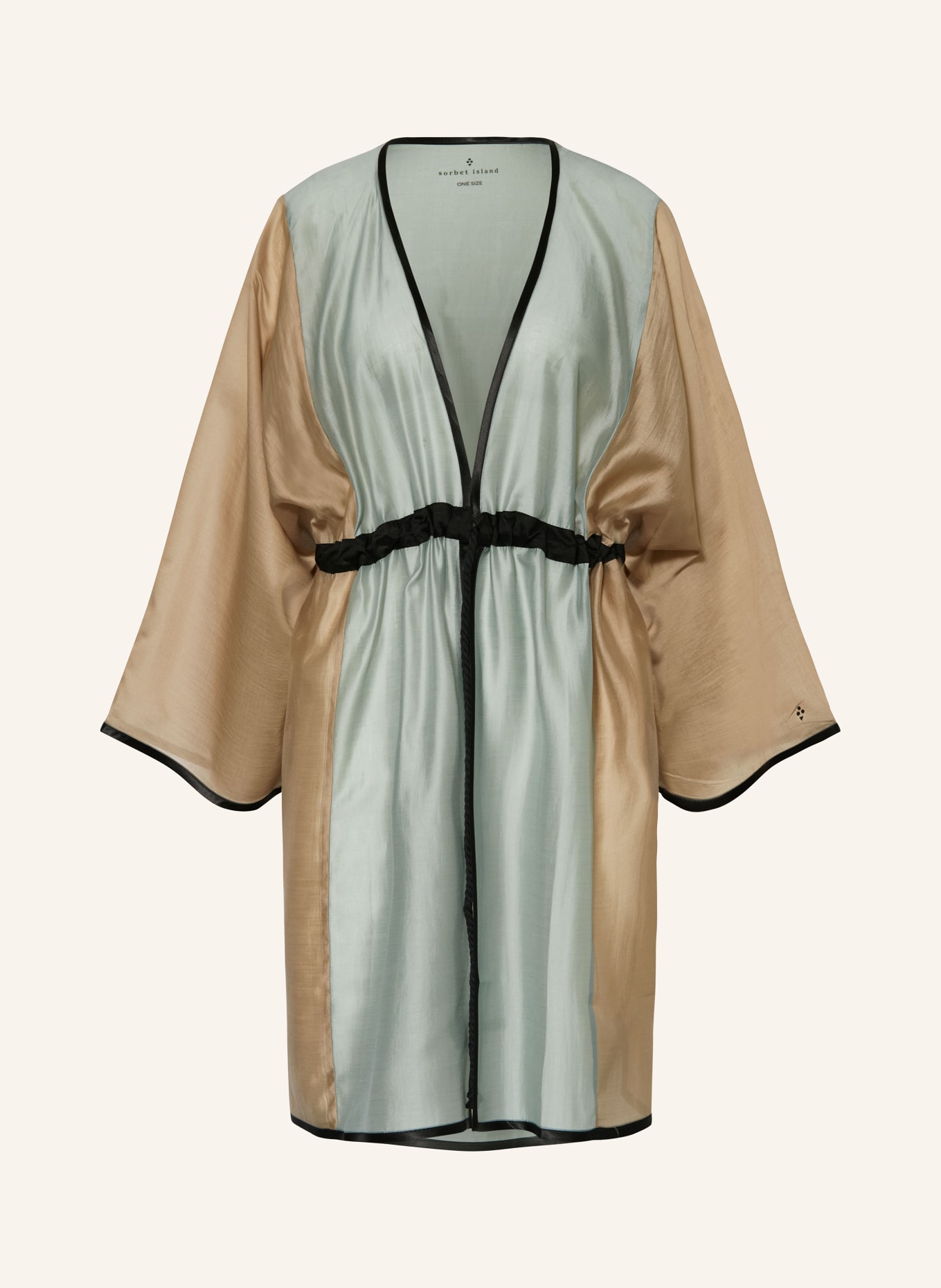 sorbet island Women’s kimono DARYA, Color: GRAY/ BROWN (Image 1)