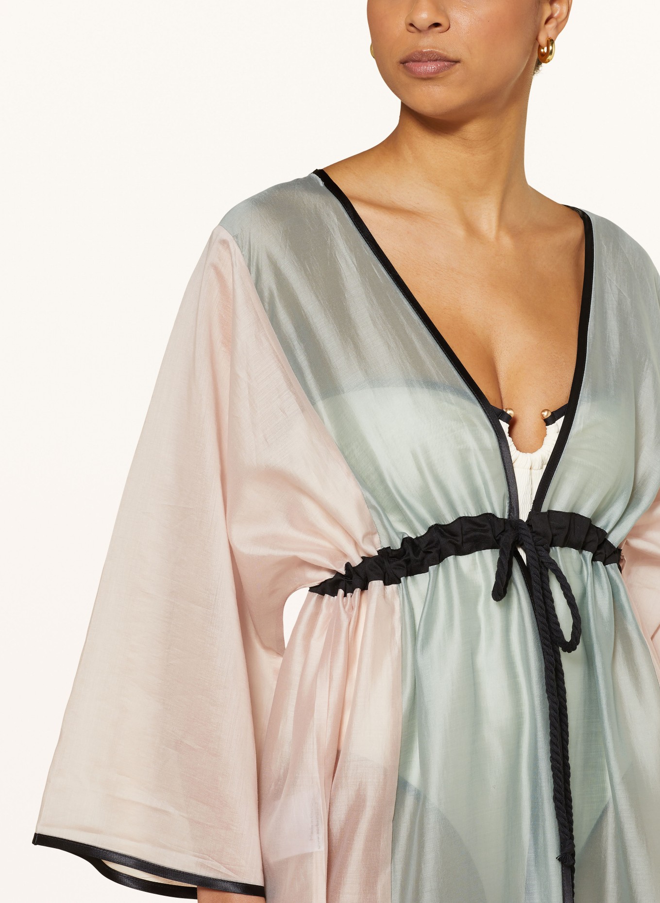sorbet island Damen-Kimono DARYA, Farbe: GRÜN/ ROSÉ (Bild 4)