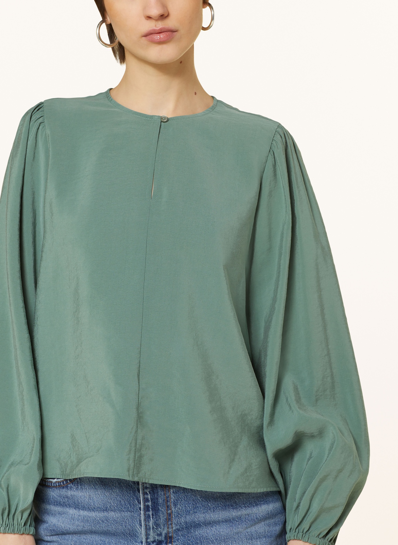 Marc O'Polo DENIM Shirt blouse, Color: GREEN (Image 4)