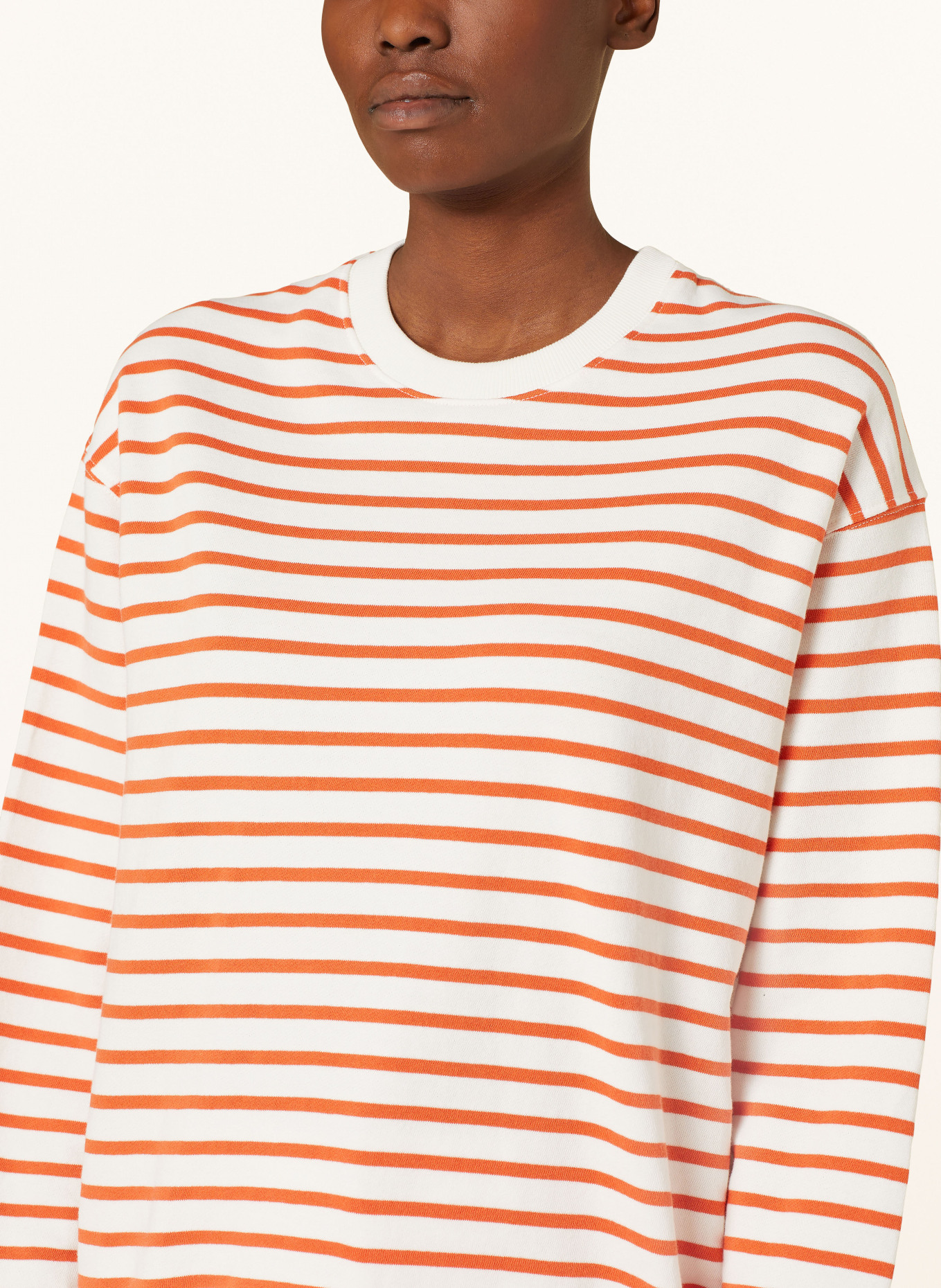 Marc O'Polo DENIM Sweatshirt, Farbe: WEISS/ DUNKELORANGE (Bild 4)