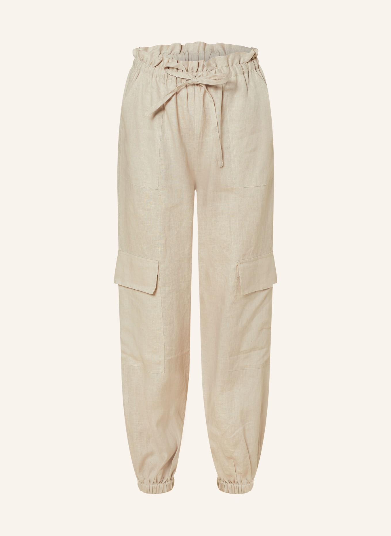 MRS & HUGS Cargo pants made of linen, Color: BEIGE (Image 1)