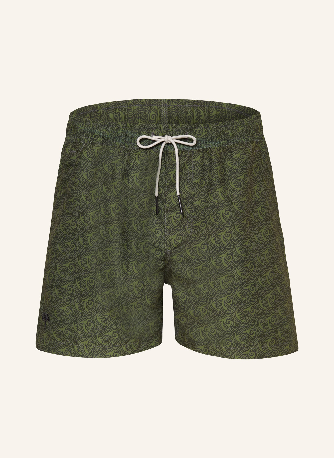 OAS Swim shorts GREEN SQUIGGLE, Color: GREEN/ DARK GREEN (Image 1)