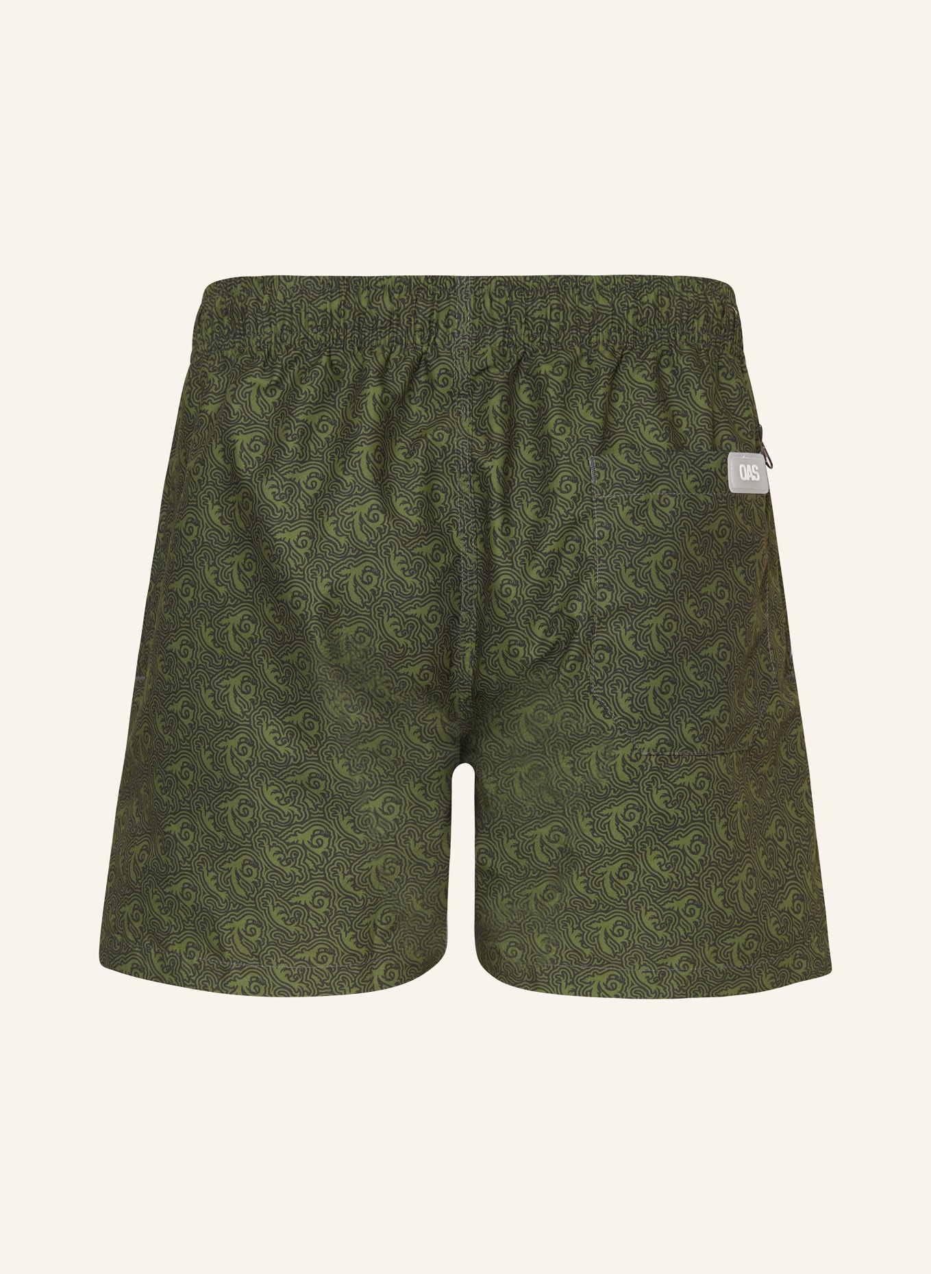 OAS Swim shorts GREEN SQUIGGLE, Color: GREEN/ DARK GREEN (Image 2)