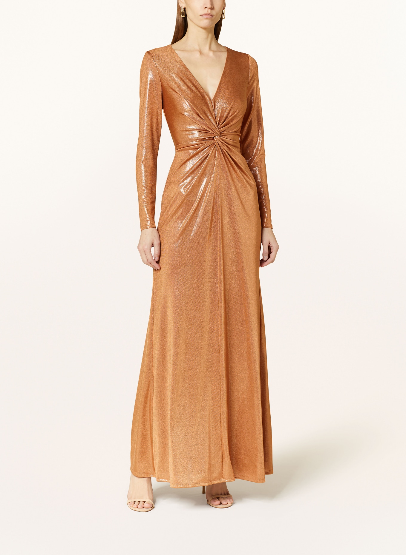 LAUREN RALPH LAUREN Jersey dress NADIRA with glitter thread, Color: ROSE GOLD (Image 2)
