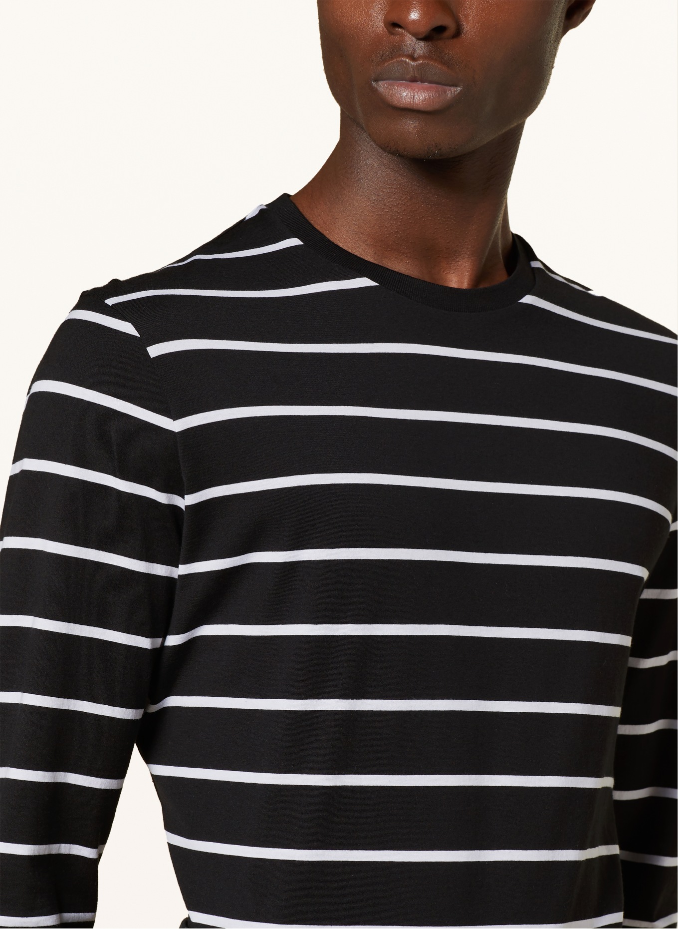 RALPH LAUREN PURPLE LABEL Long sleeve shirt, Color: BLACK/ WHITE (Image 4)