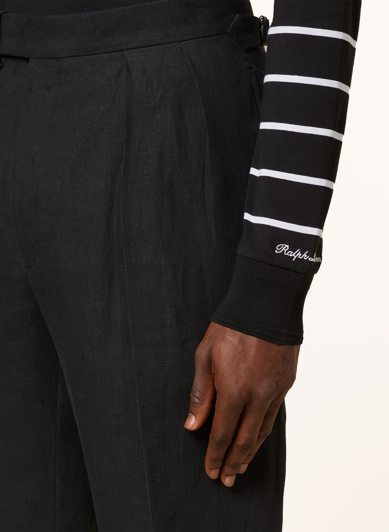 RALPH LAUREN PURPLE LABEL Long sleeve shirt, Color: BLACK/ WHITE (Image 5)