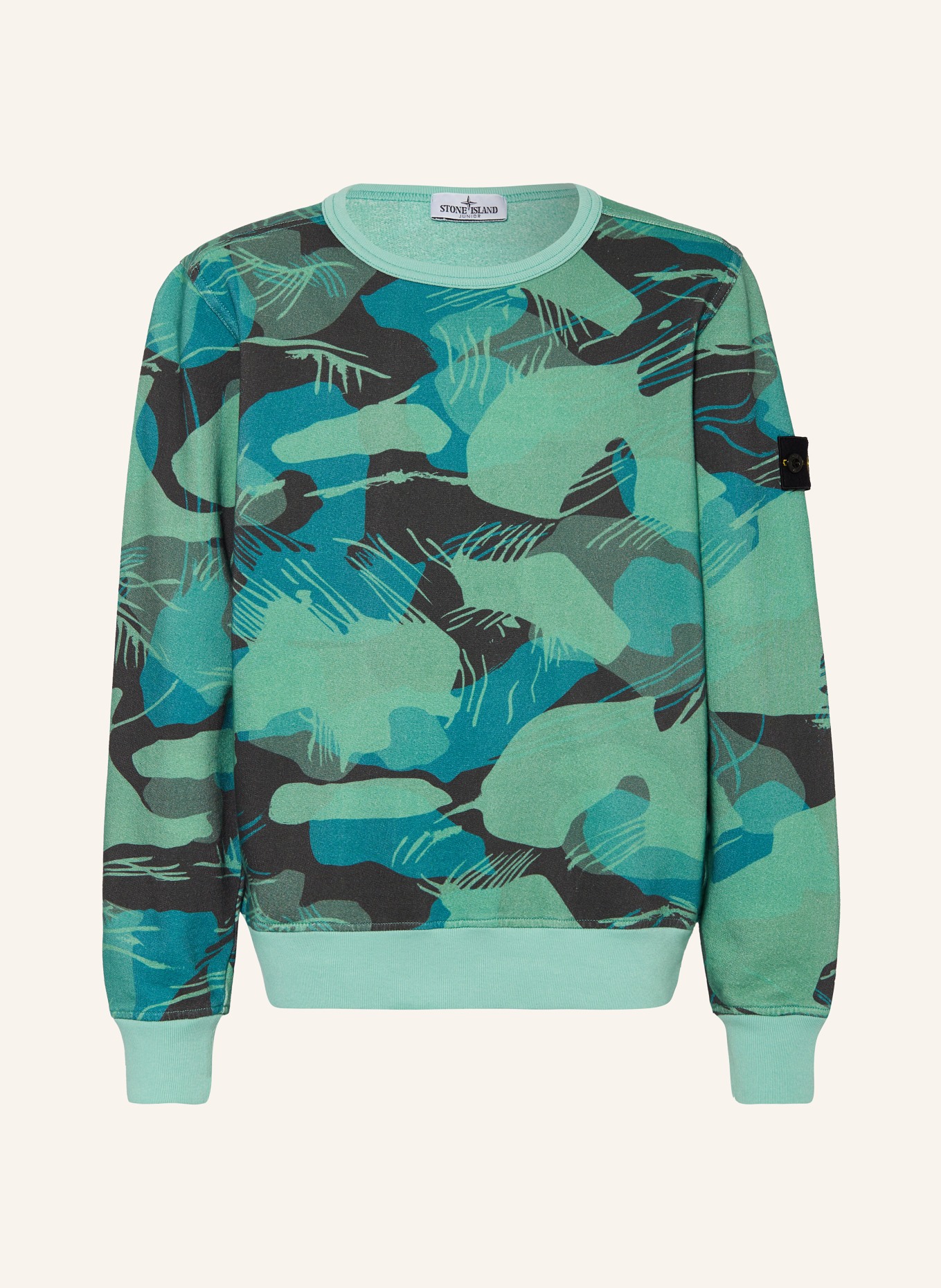 STONE ISLAND JUNIOR Sweatshirt, Farbe: GRÜN/ PETROL/ DUNKELGRAU (Bild 1)