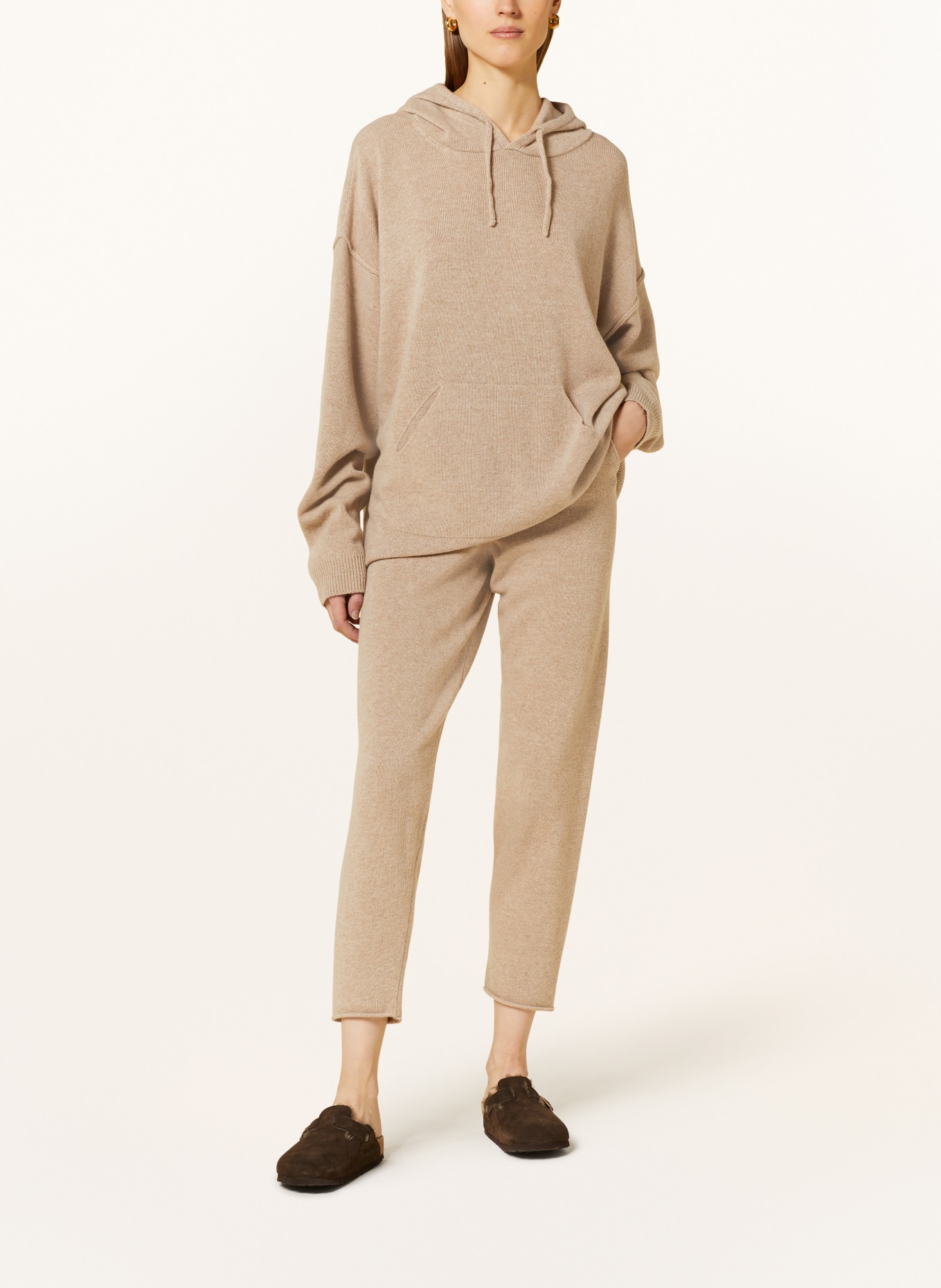 by Aylin Koenig Knit trousers JULES in jogger style made of merino wool, Color: BEIGE (Image 2)