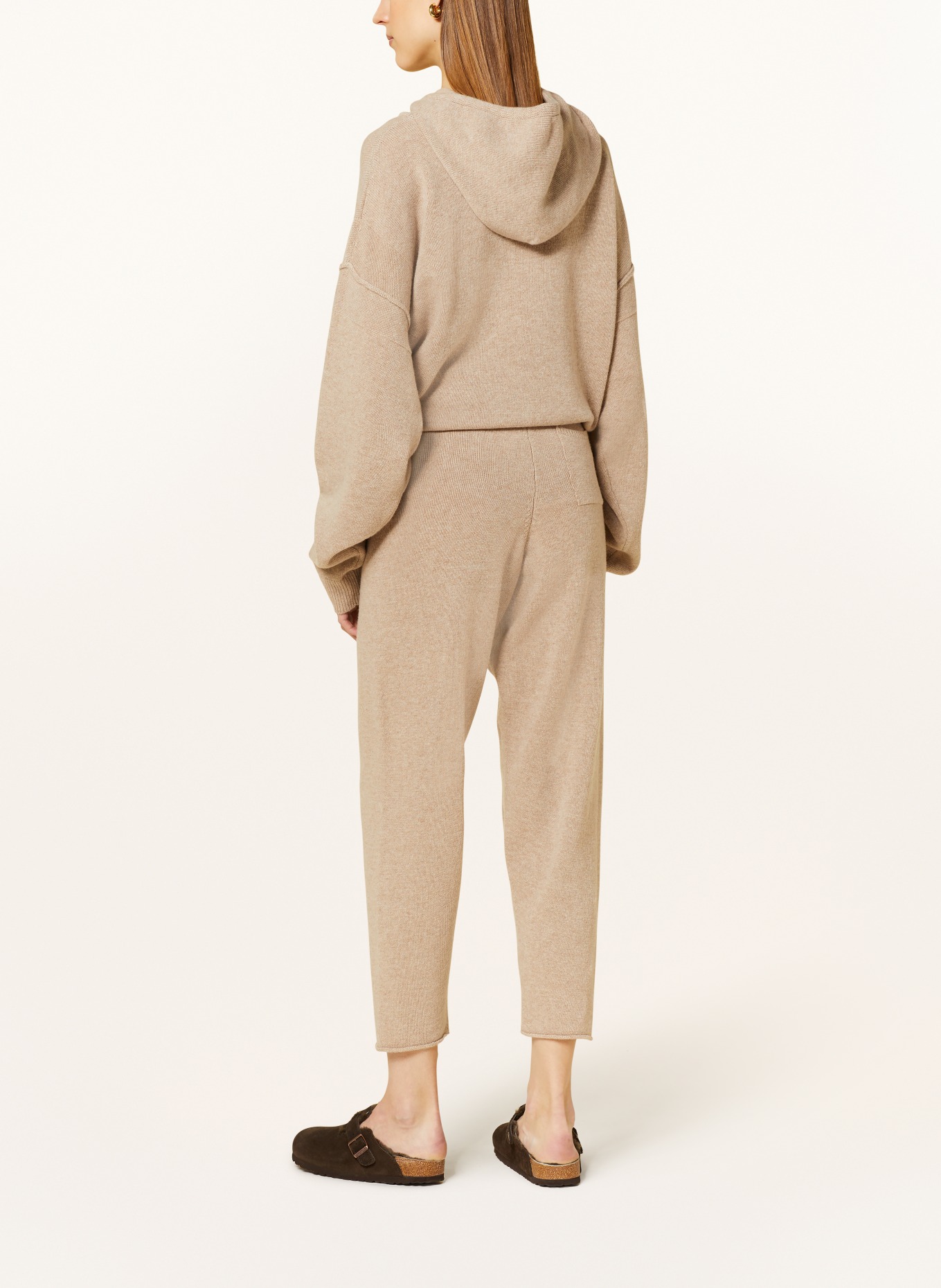 by Aylin Koenig Knit trousers JULES in jogger style made of merino wool, Color: BEIGE (Image 3)
