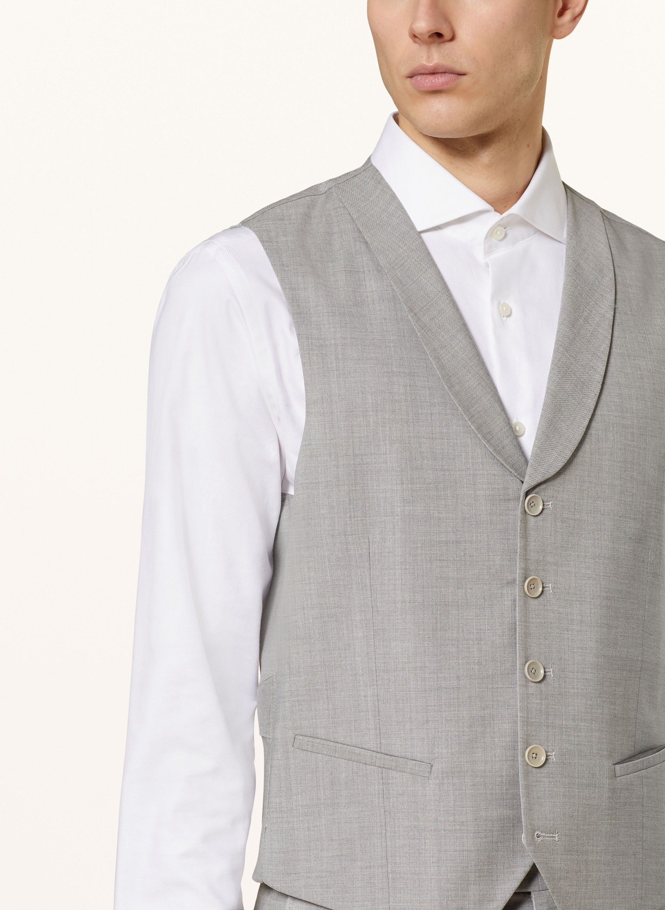 CG - CLUB of GENTS Suit vest CG PADDY extra slim fit, Color: 81 grau hell (Image 5)