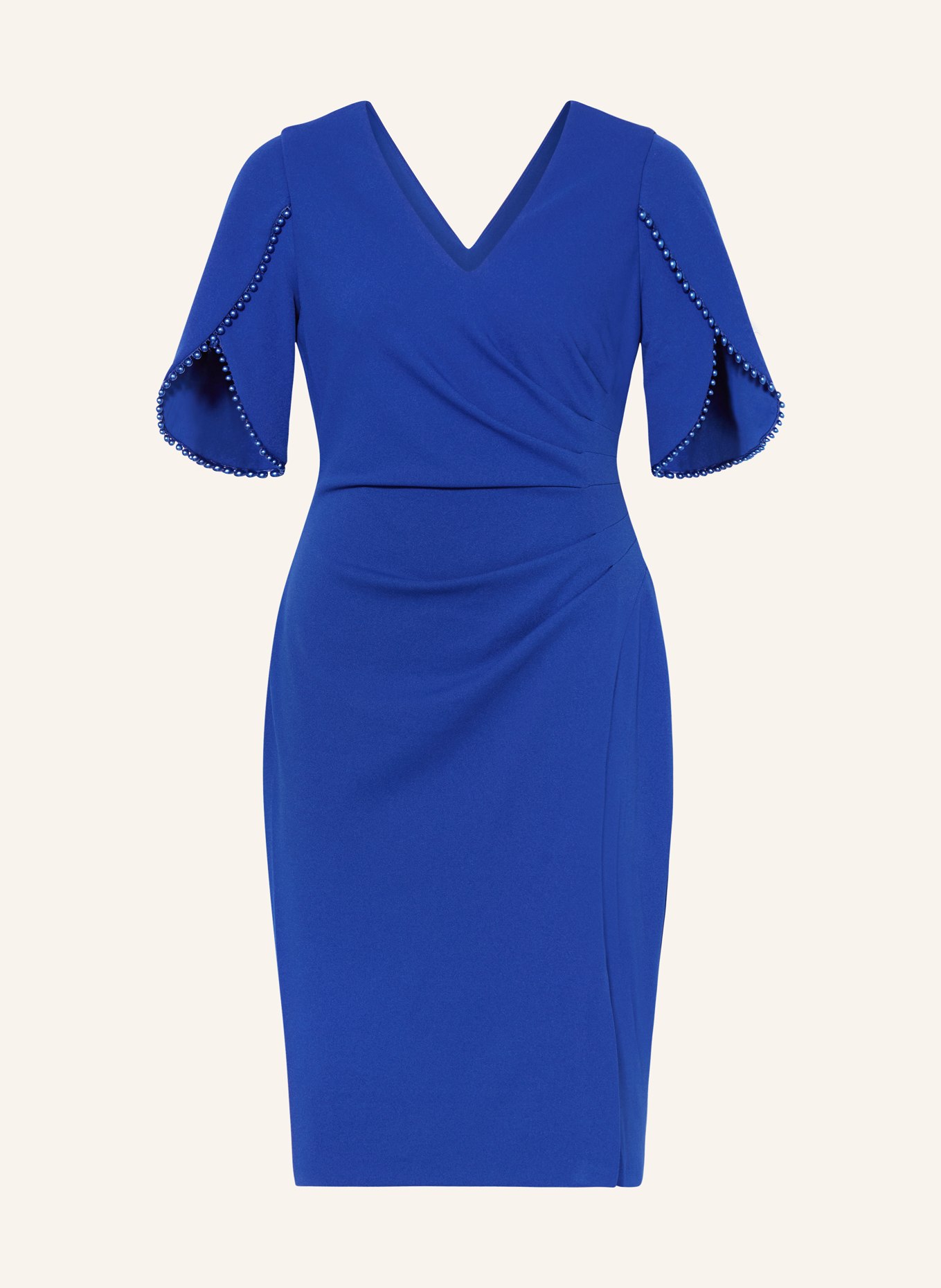 ADRIANNA PAPELL Cocktail dress with decorative beads, Color: BLUE (Image 1)
