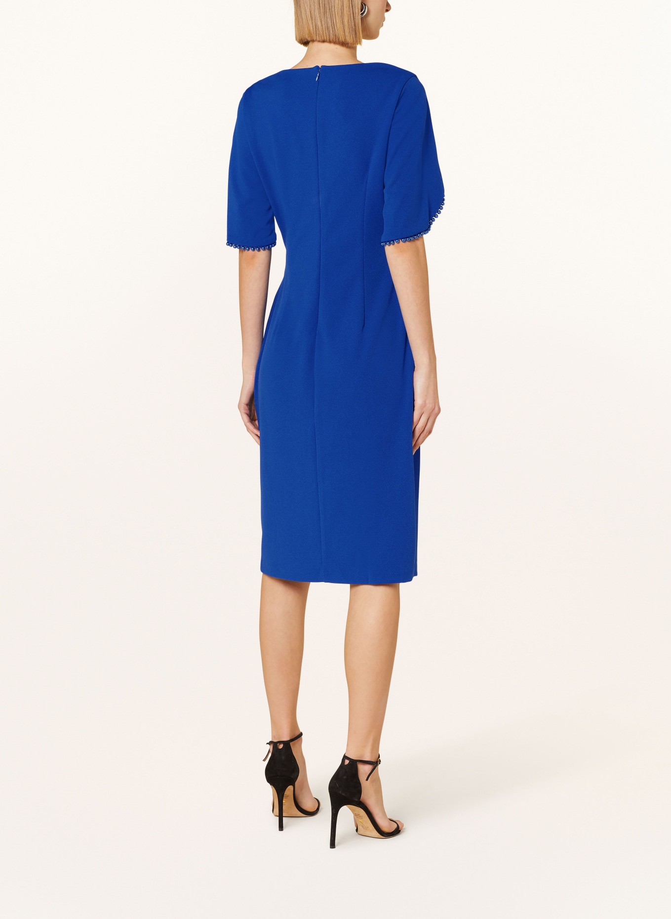 ADRIANNA PAPELL Cocktail dress with decorative beads, Color: BLUE (Image 3)