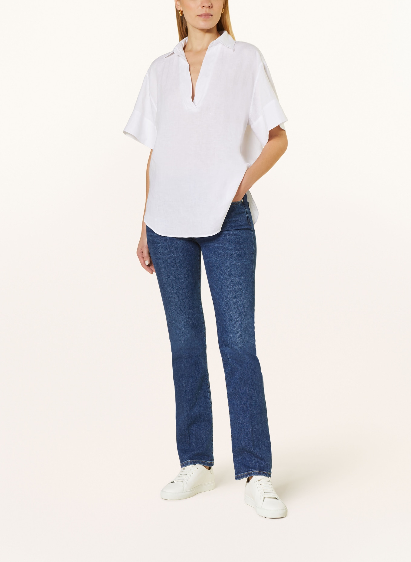 GANT Shirt blouse made of linen, Color: WHITE (Image 2)