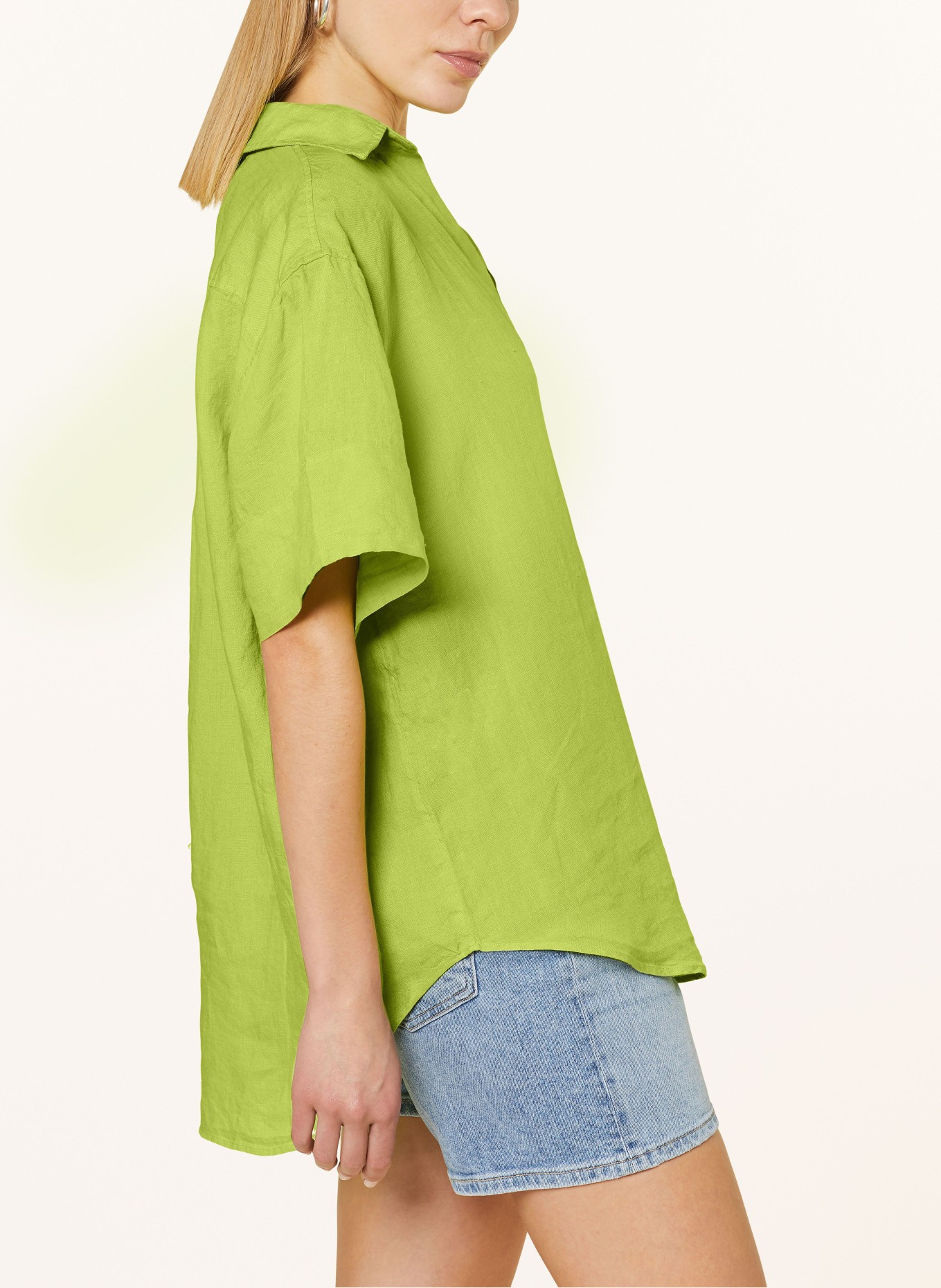 GANT Blusenshirt aus Leinen, Farbe: HELLGRÜN (Bild 4)