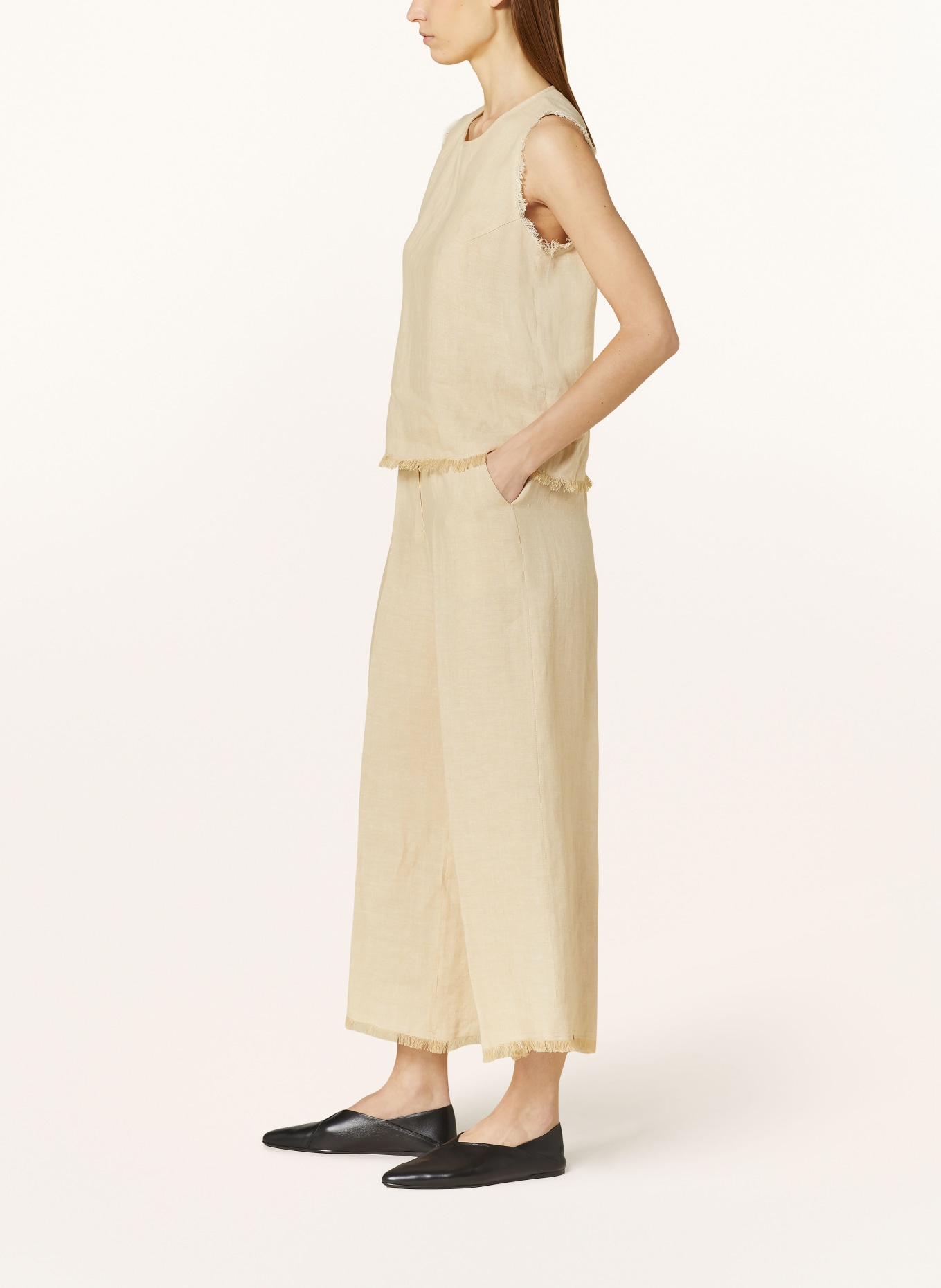 ANTONELLI firenze Linen culottes RYAN, Color: BEIGE (Image 4)