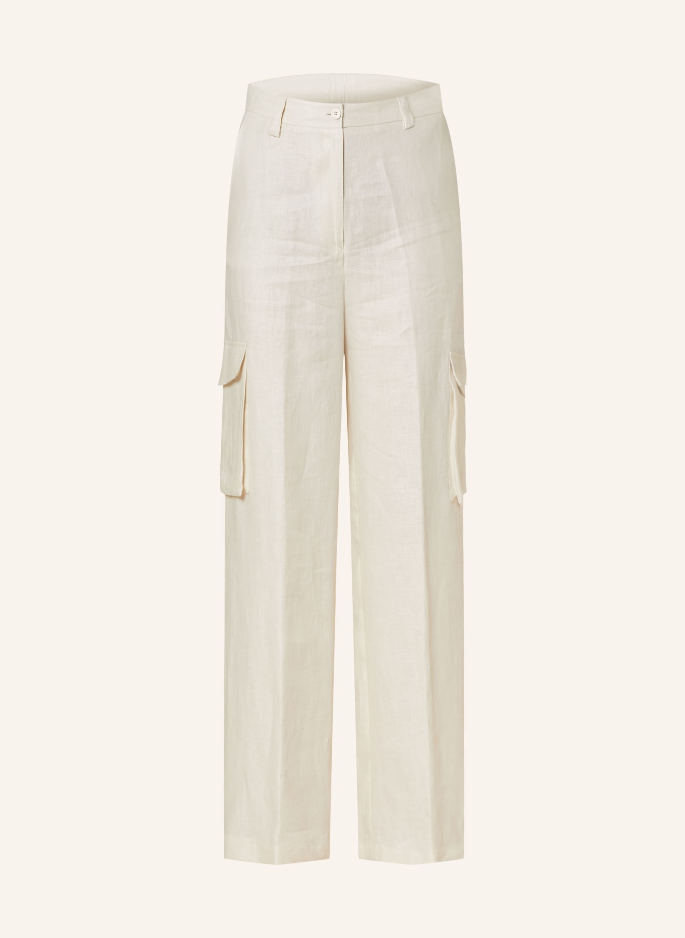 ANTONELLI firenze Cargo pants REYNOLDS made of linen, Color: CREAM (Image 1)