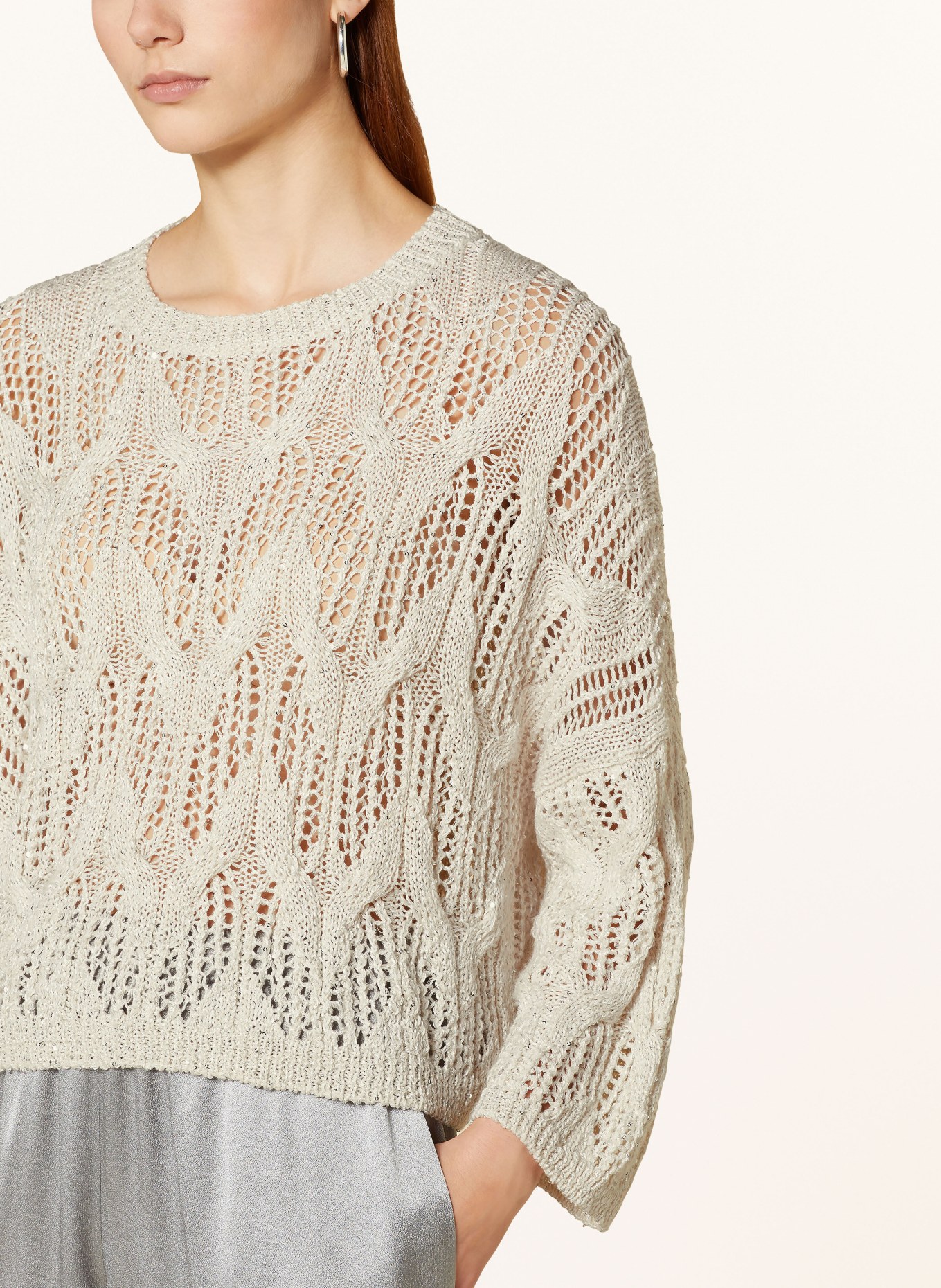 ANTONELLI firenze Sweater ORNELLAIA with sequins, Color: CREAM (Image 4)