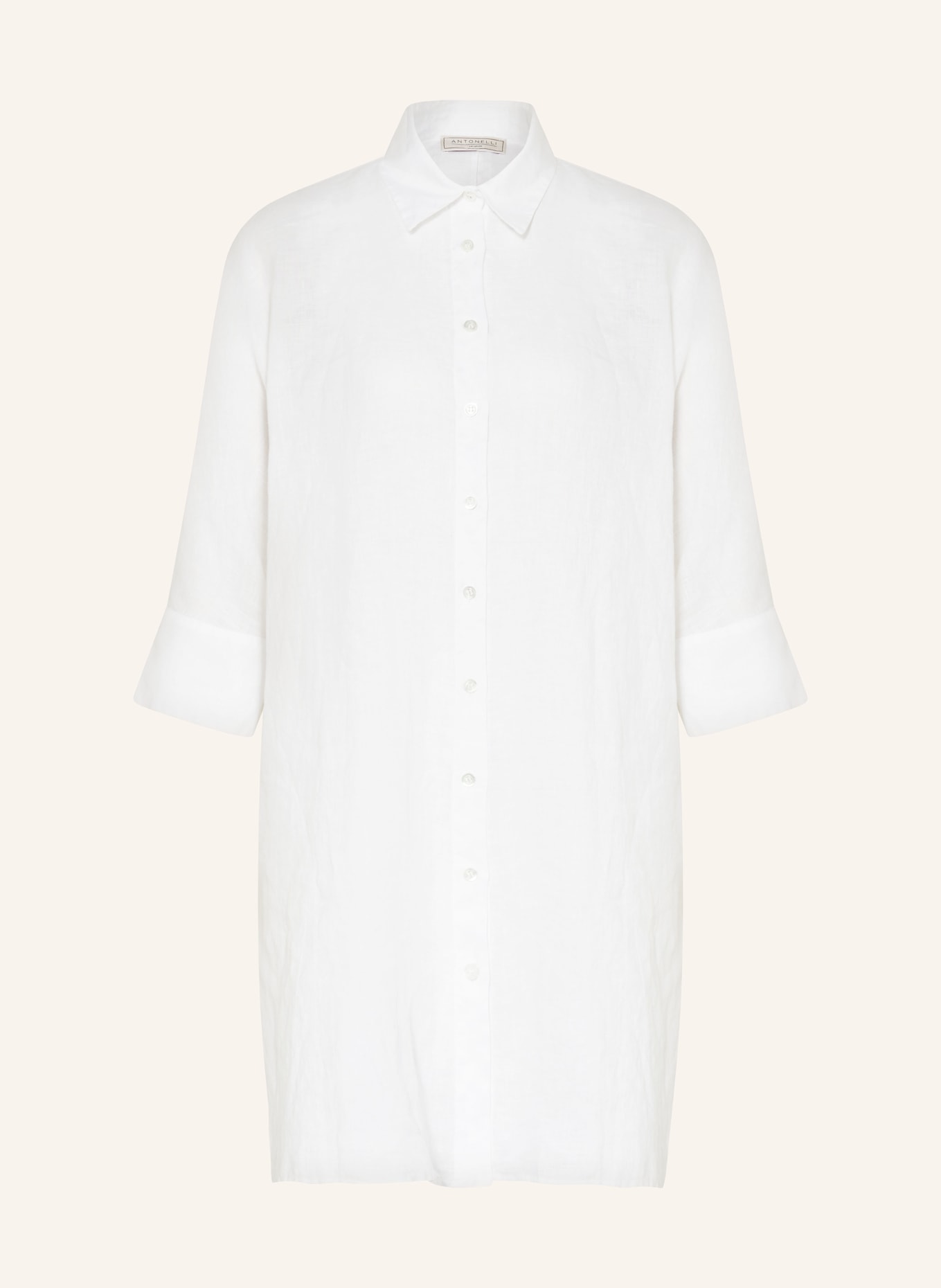 ANTONELLI firenze Shirt blouse ASTI in linen with 3/4 sleeves, Color: WHITE (Image 1)
