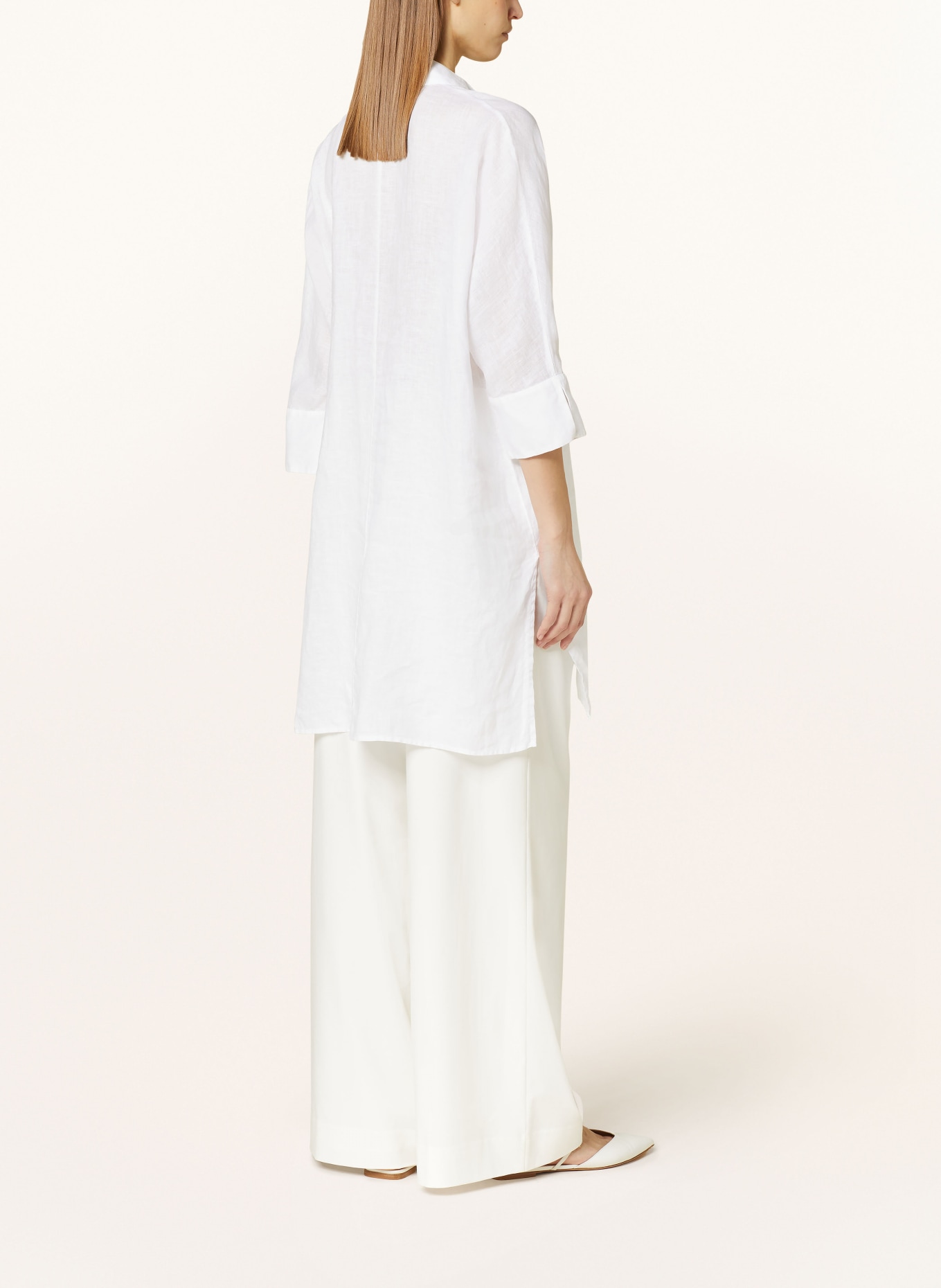 ANTONELLI firenze Shirt blouse ASTI in linen with 3/4 sleeves, Color: WHITE (Image 3)