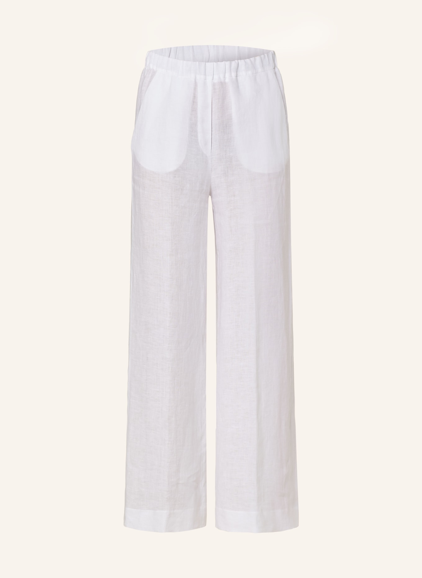 ANTONELLI firenze Wide leg trousers ROCHETTE made of linen, Color: WHITE (Image 1)