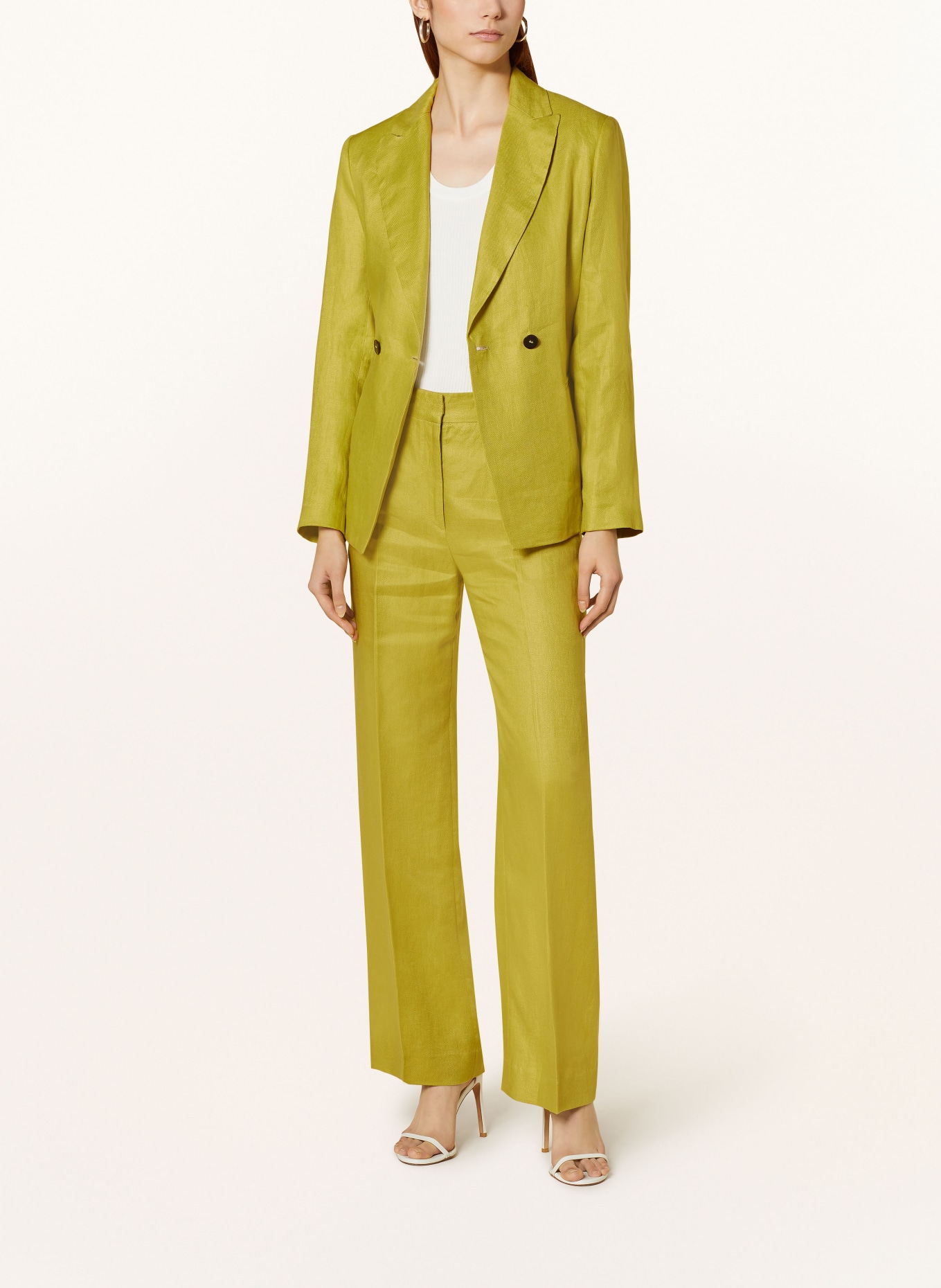 ANTONELLI firenze Linen blazer ERICA, Color: LIGHT GREEN (Image 2)