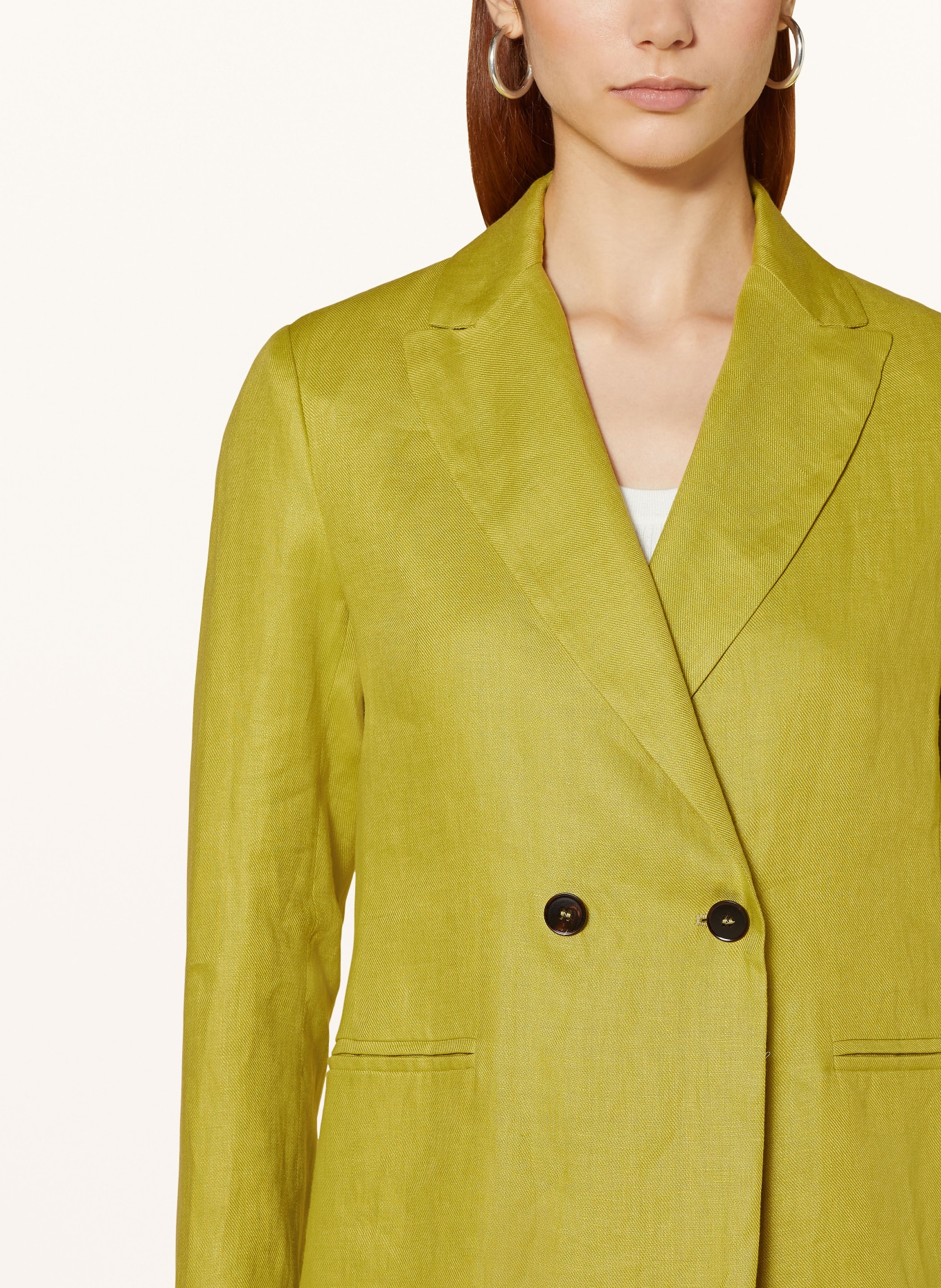 ANTONELLI firenze Linen blazer ERICA, Color: LIGHT GREEN (Image 4)