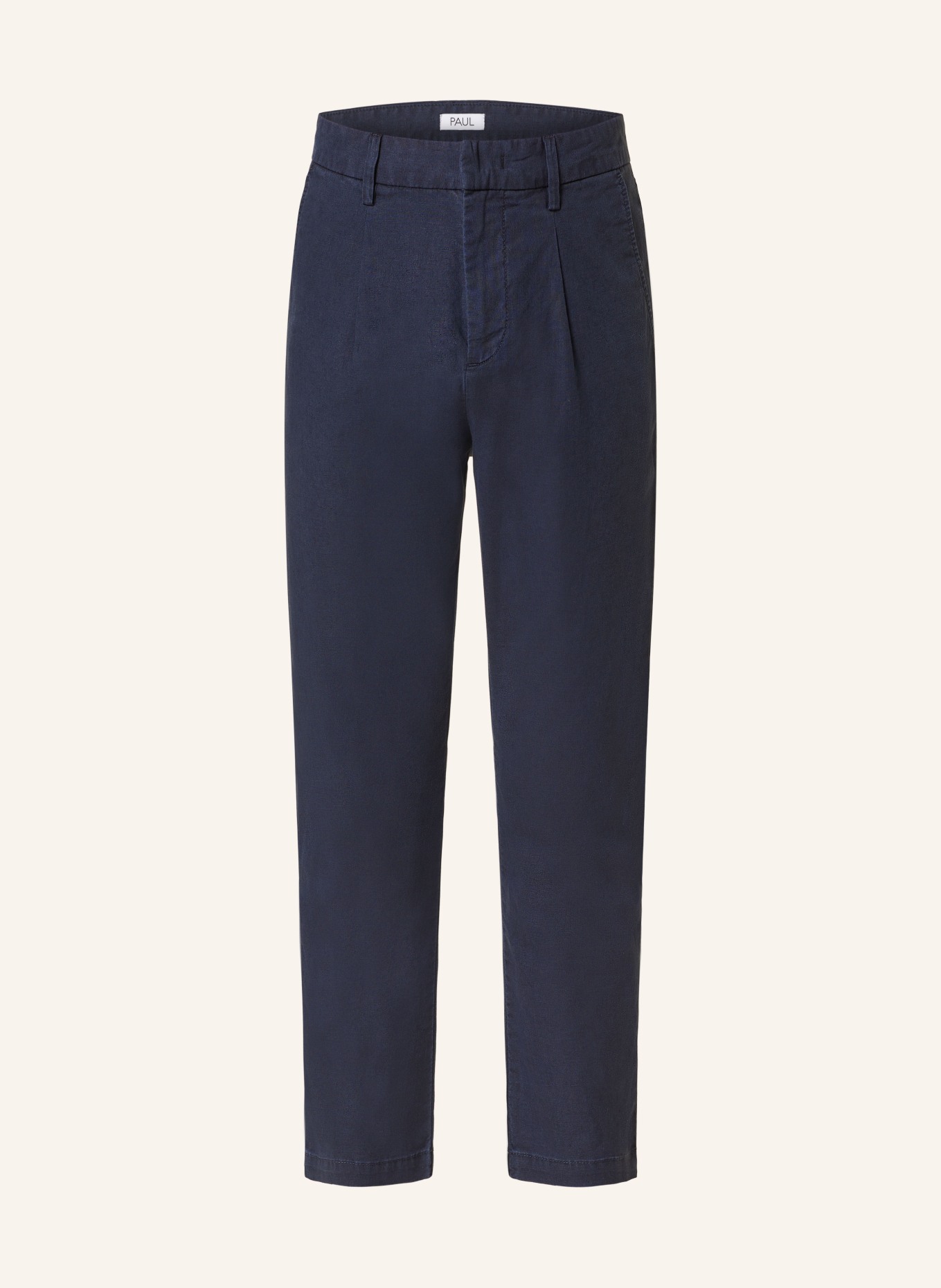 PAUL Chinos tapered fit with linen, Color: DARK BLUE (Image 1)