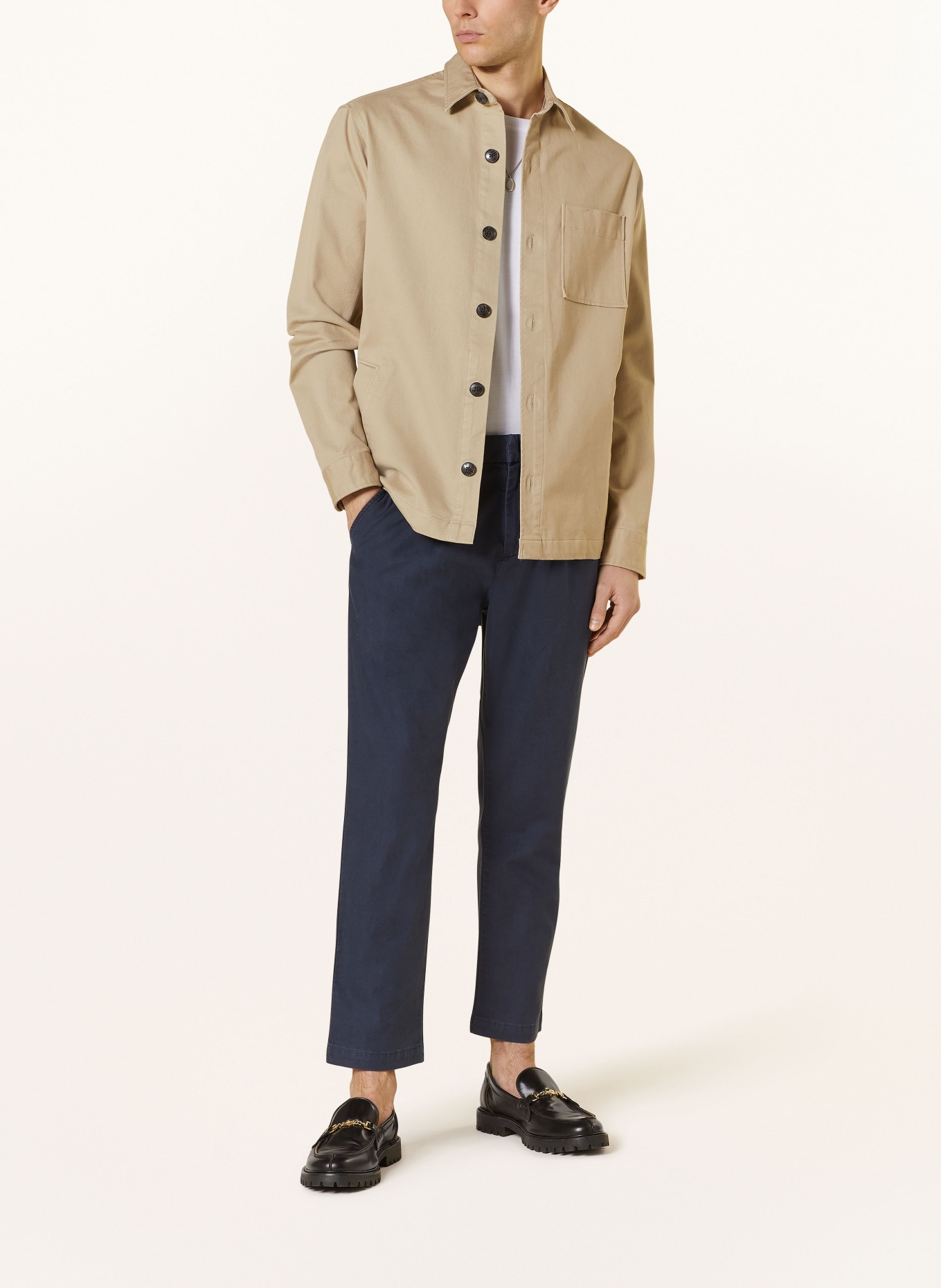 PAUL Chinos tapered fit with linen, Color: DARK BLUE (Image 2)