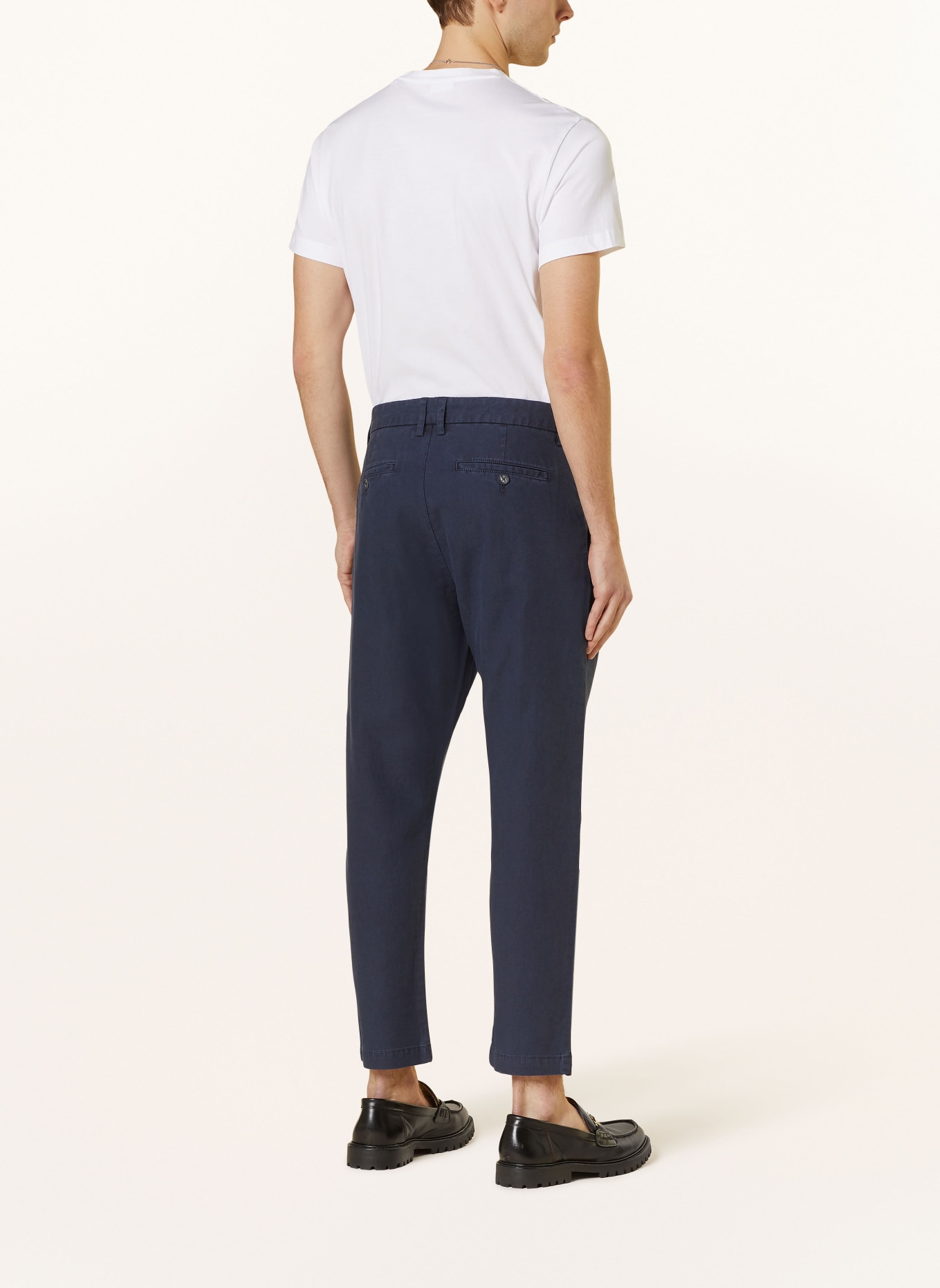 PAUL Chinos tapered fit with linen, Color: DARK BLUE (Image 3)