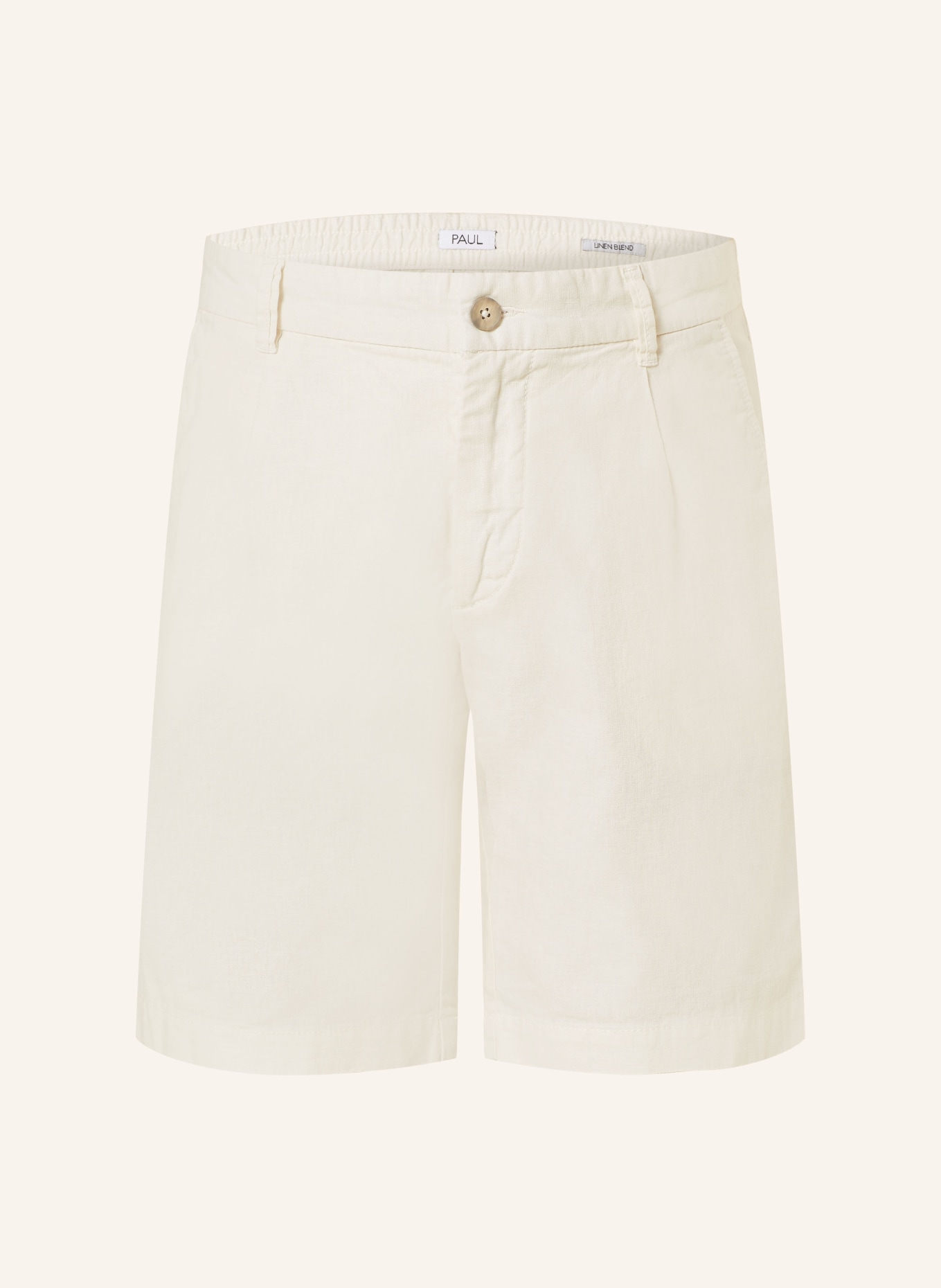 PAUL Shorts comfort fit with linen, Color: ECRU (Image 1)