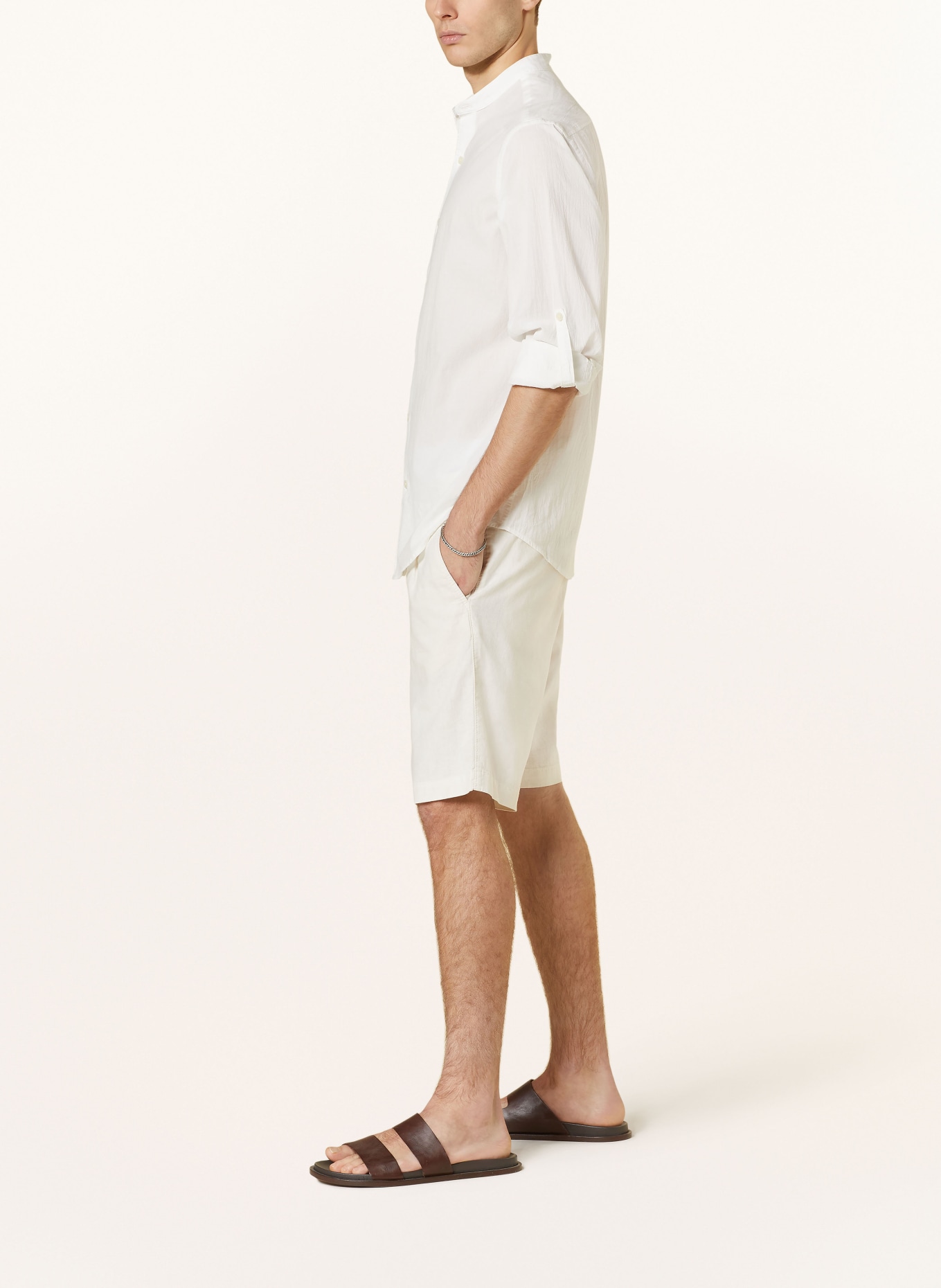 PAUL Shorts comfort fit with linen, Color: ECRU (Image 4)