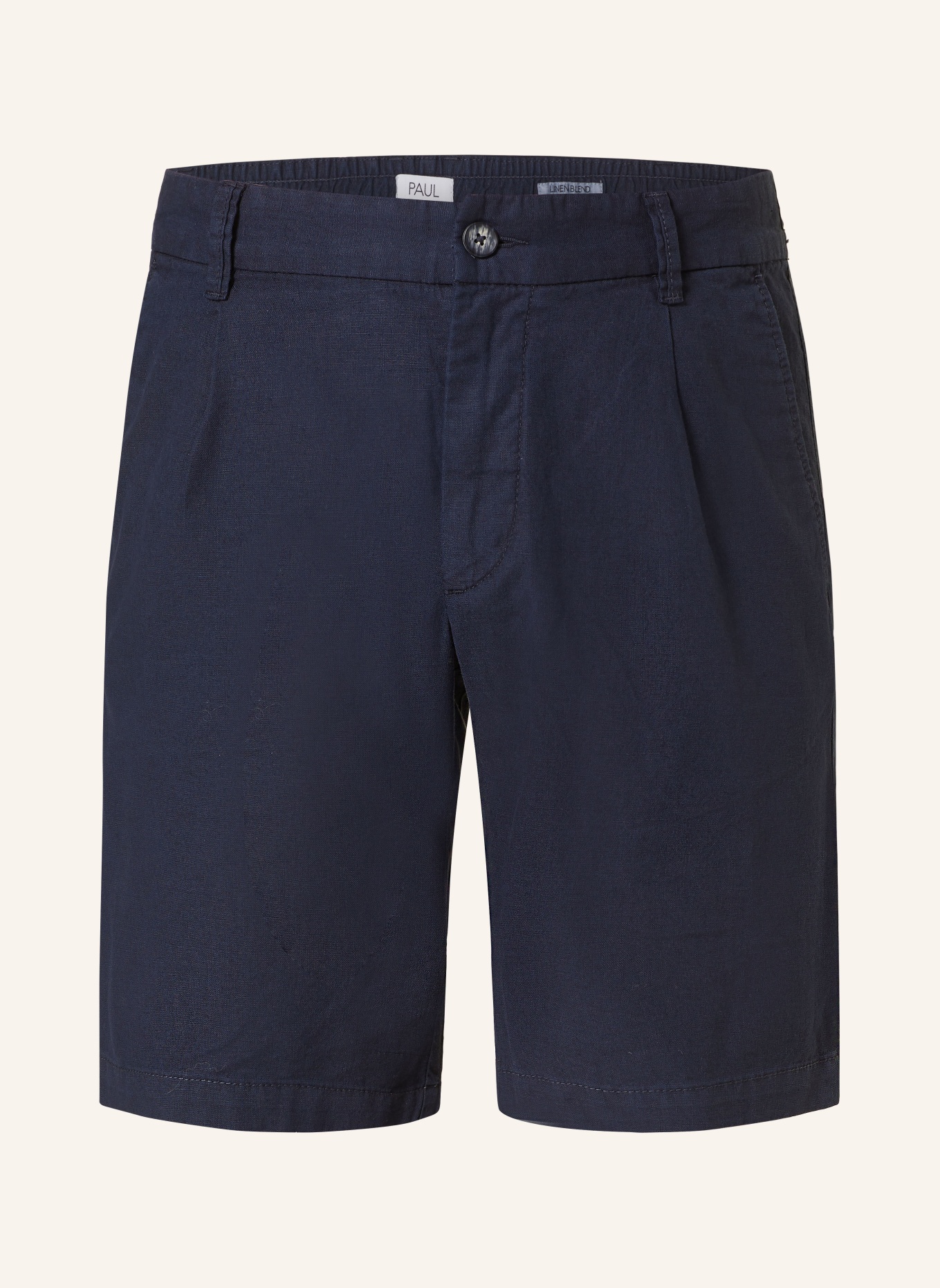 PAUL Shorts Comfort Fit mit Leinen, Farbe: DUNKELBLAU (Bild 1)