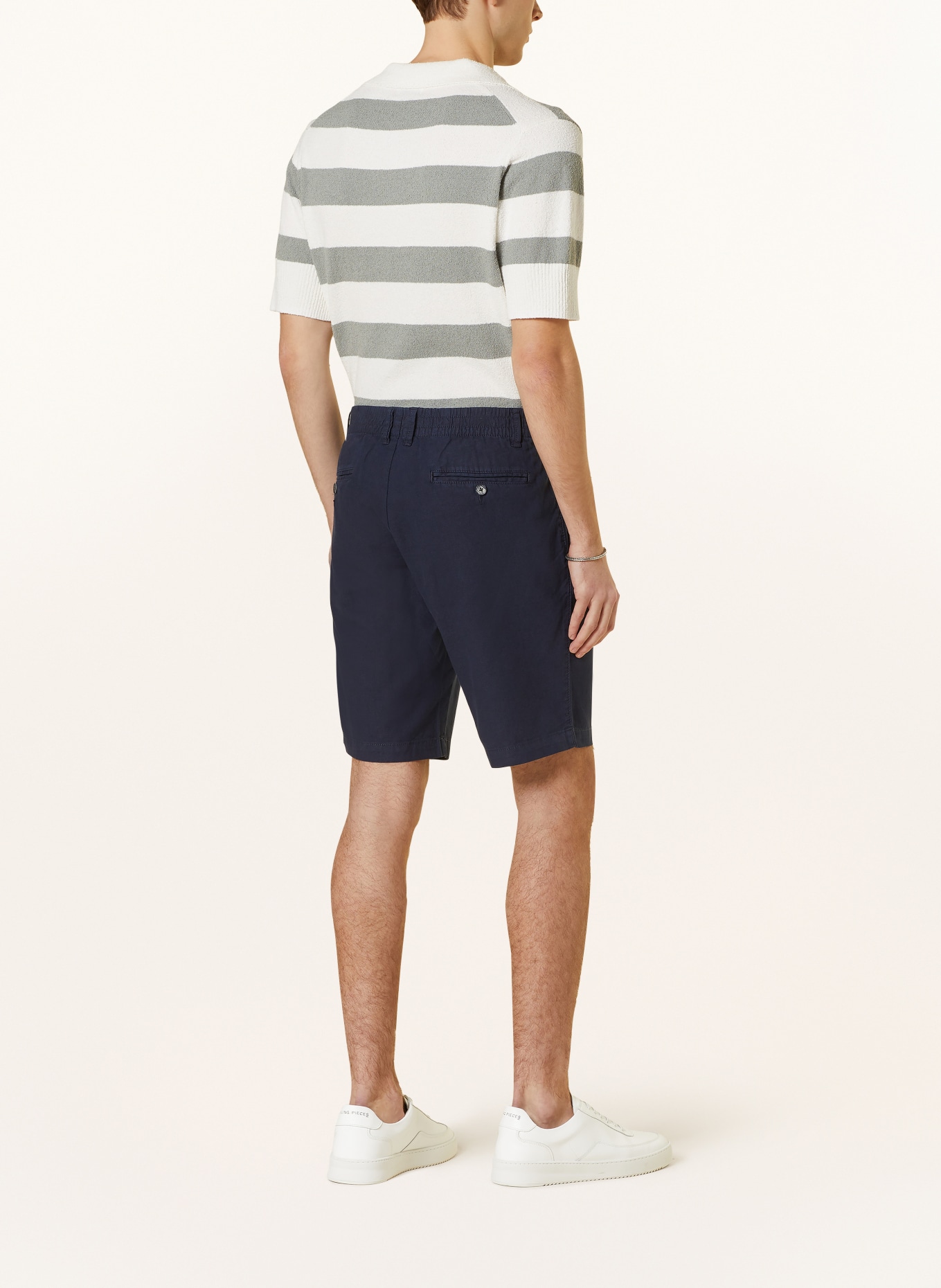 PAUL Shorts Comfort Fit mit Leinen, Farbe: DUNKELBLAU (Bild 3)