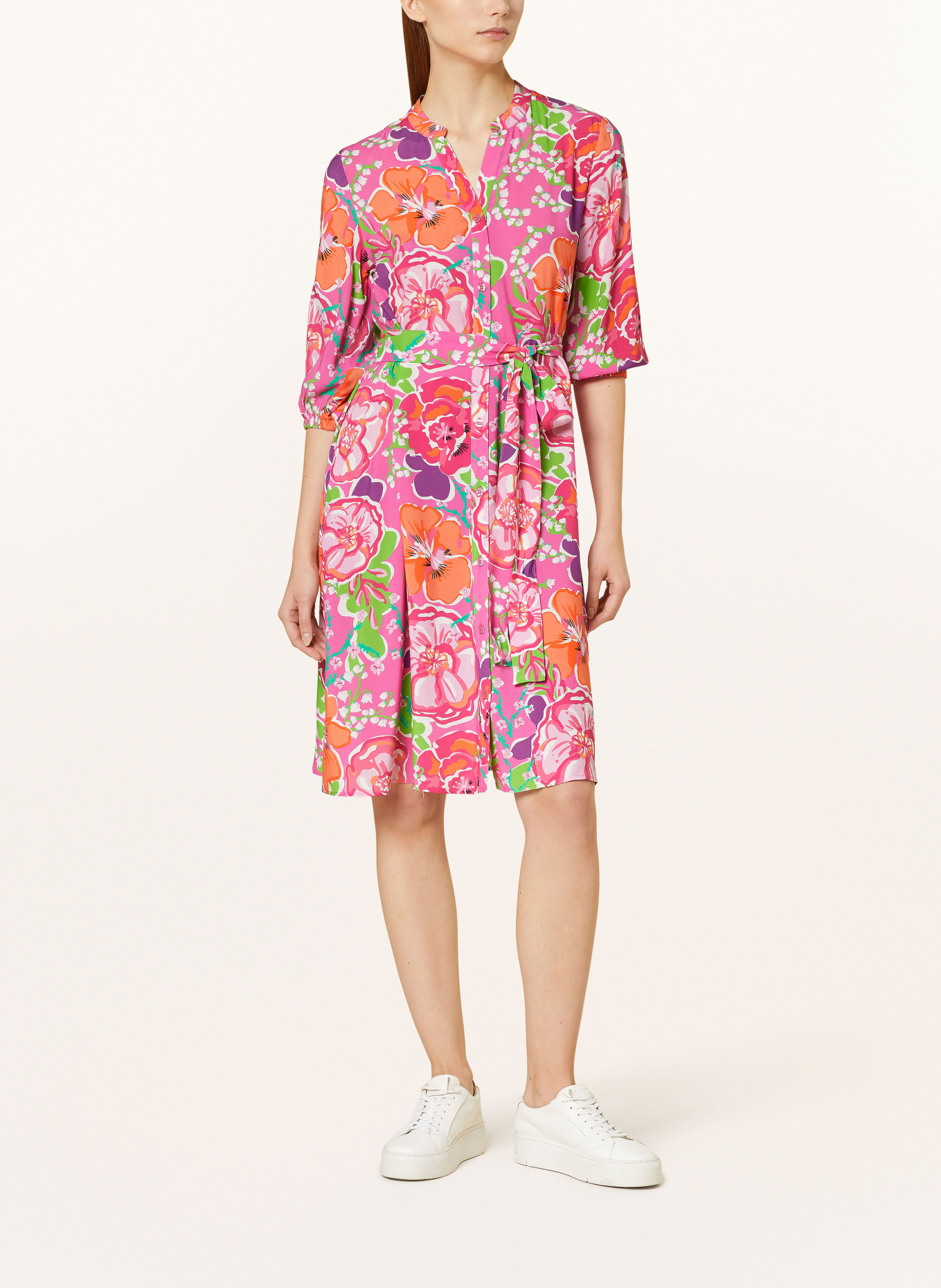 darling harbour Dress with 3/4 sleeves, Color: FLAMINGO (Image 2)