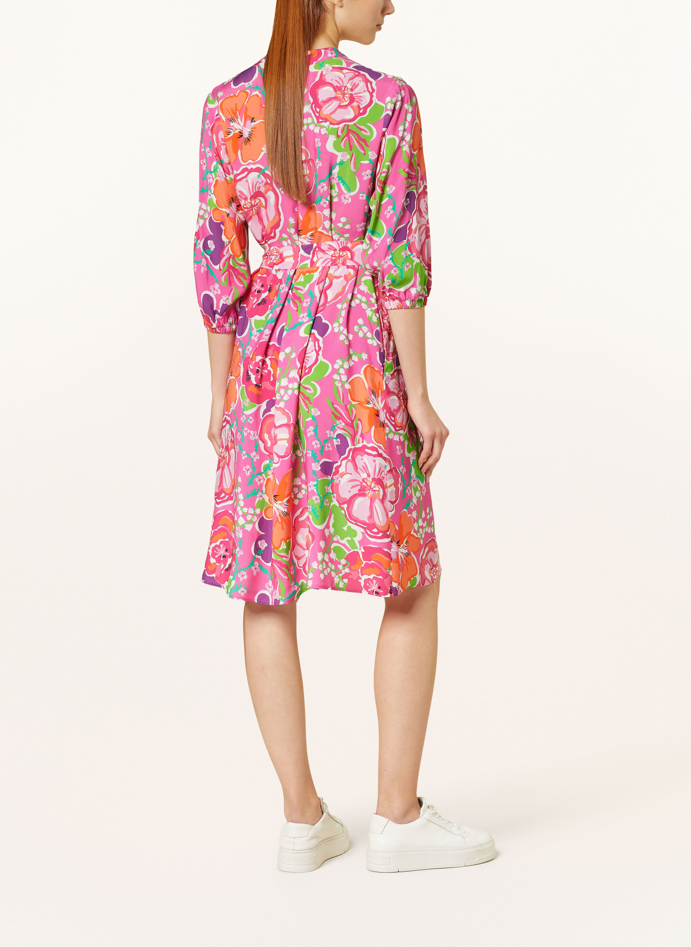 darling harbour Dress with 3/4 sleeves, Color: FLAMINGO (Image 3)