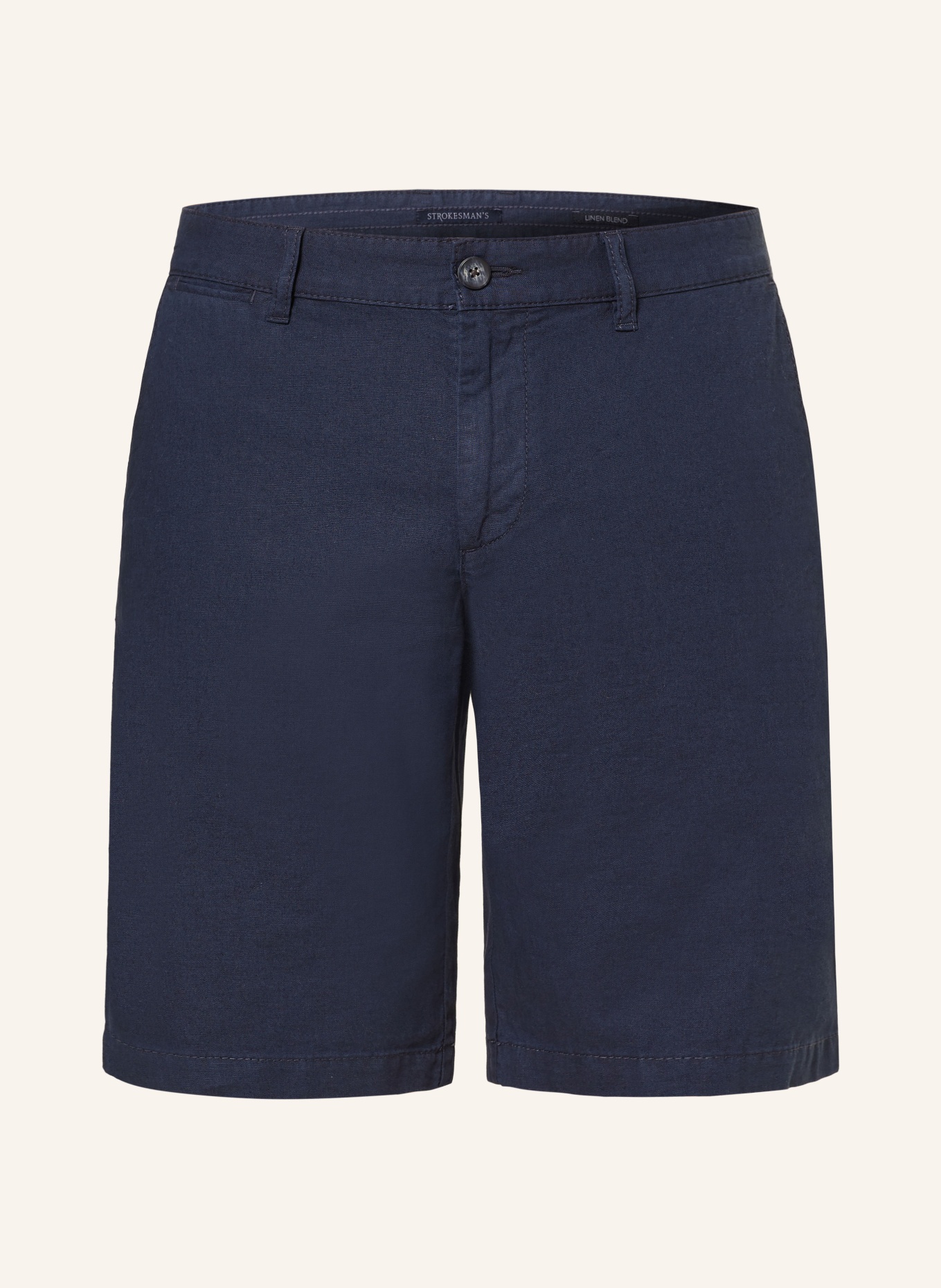 STROKESMAN'S Shorts Slim Fit mit Leinen, Farbe: 0800 NAVY (Bild 1)