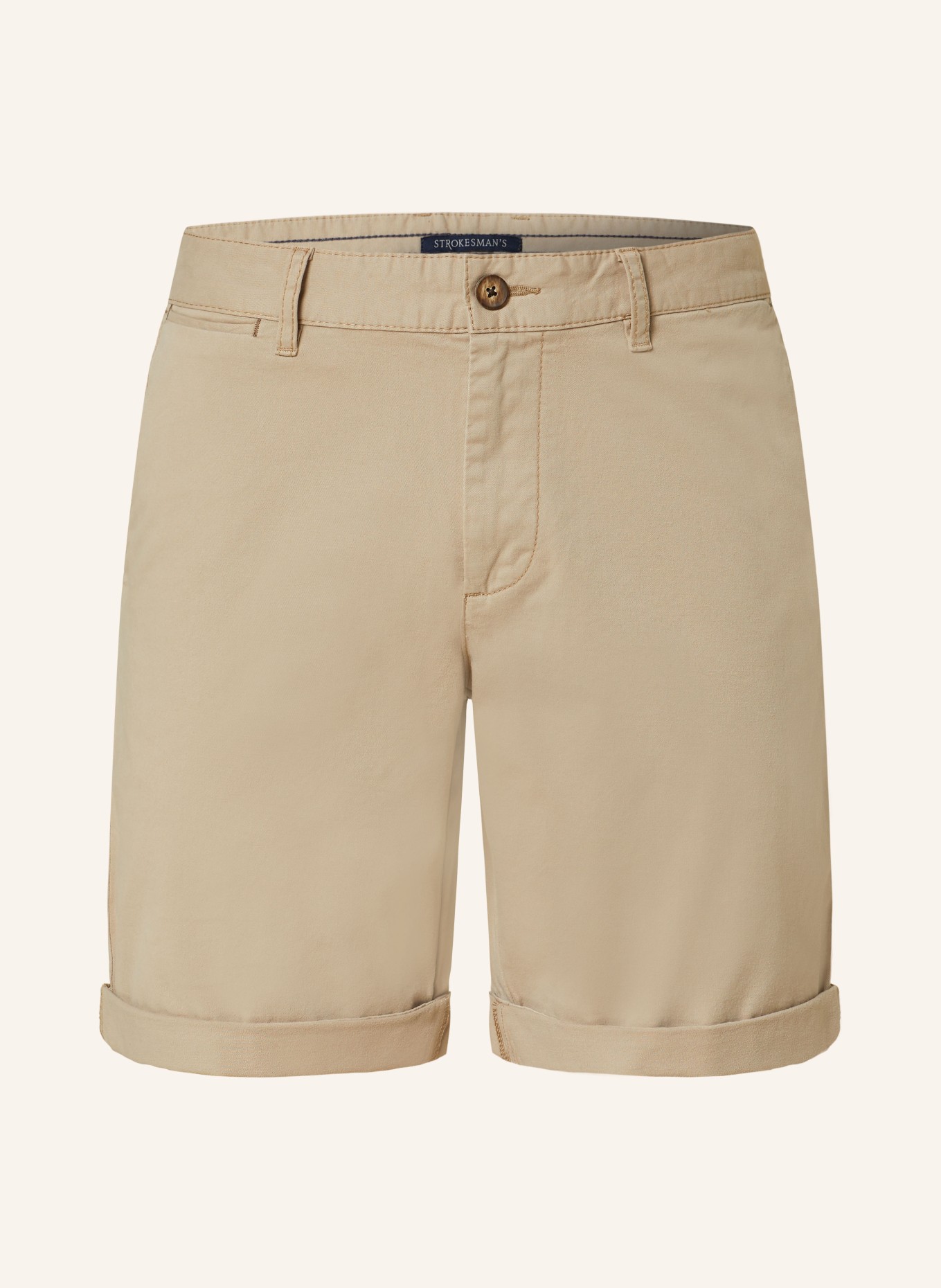 STROKESMAN'S Chinos shorts slim fit, Color: BEIGE (Image 1)