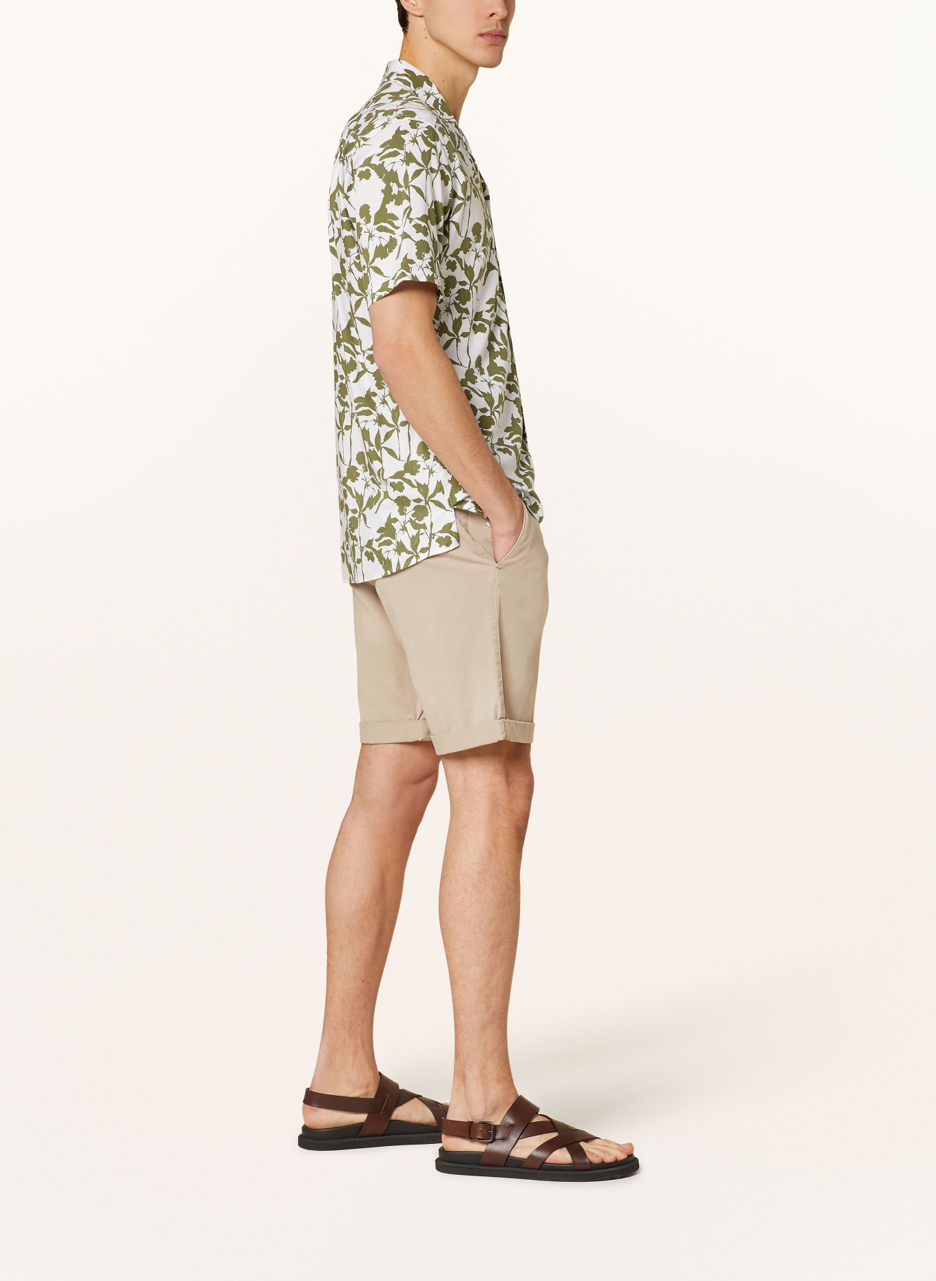 STROKESMAN'S Chinos shorts slim fit, Color: BEIGE (Image 4)
